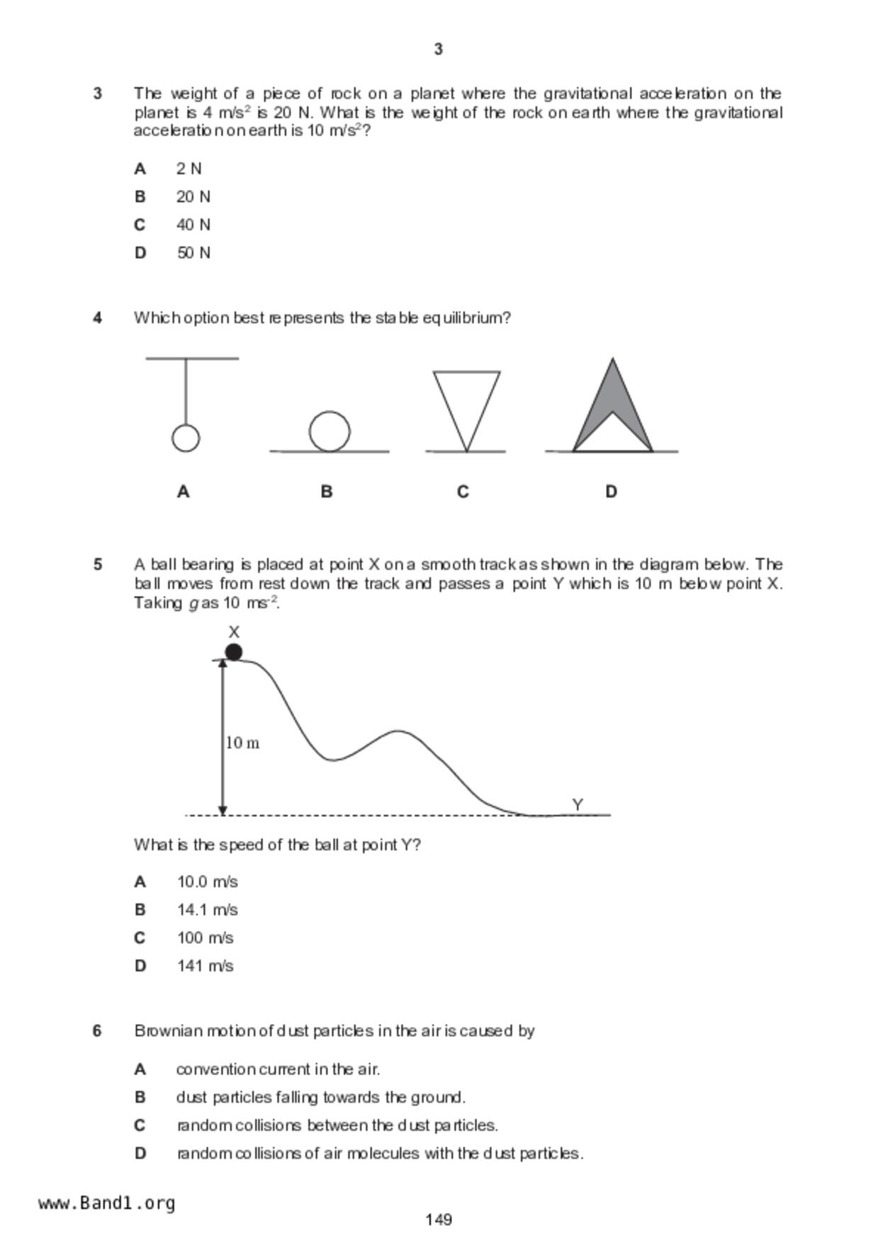 S5Science Physics試卷
