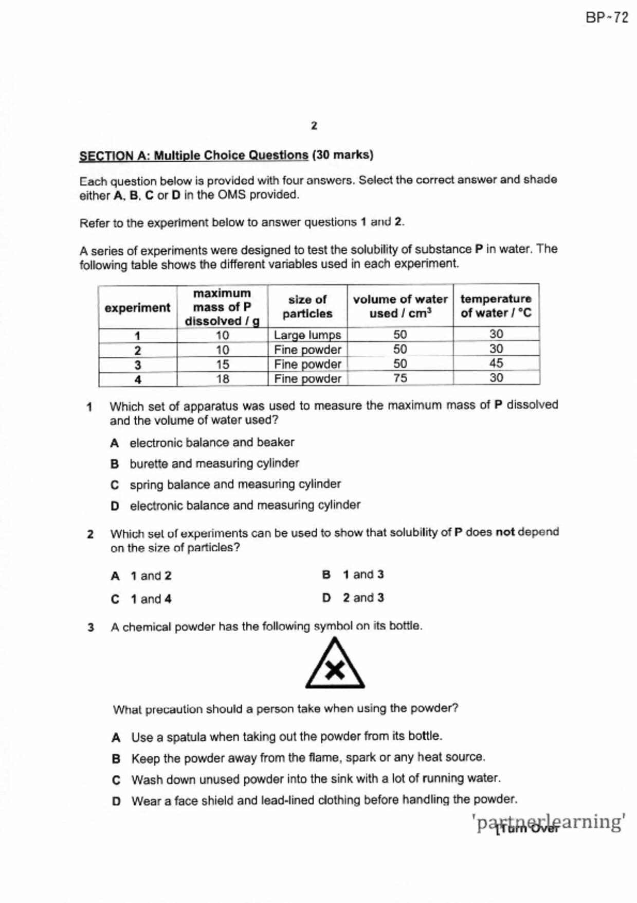 S1Science試卷