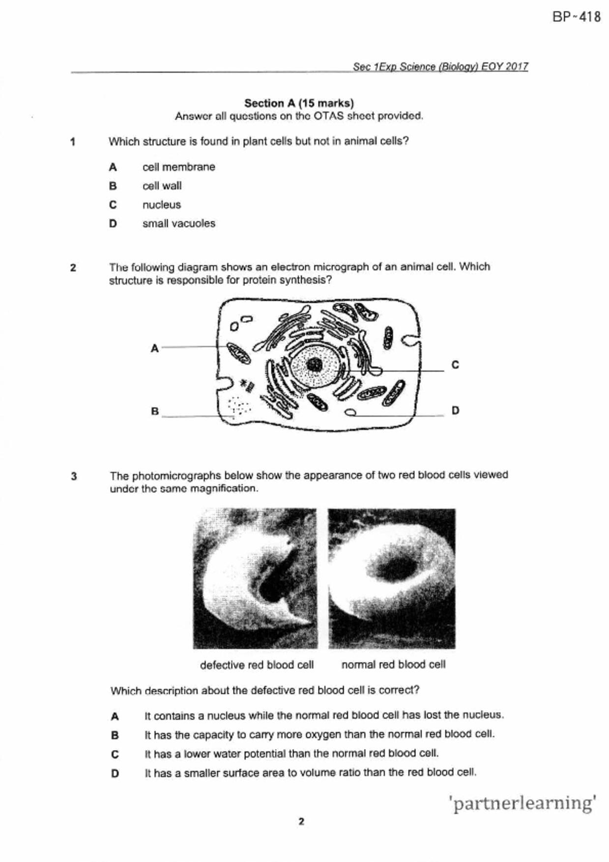 S1Science試卷