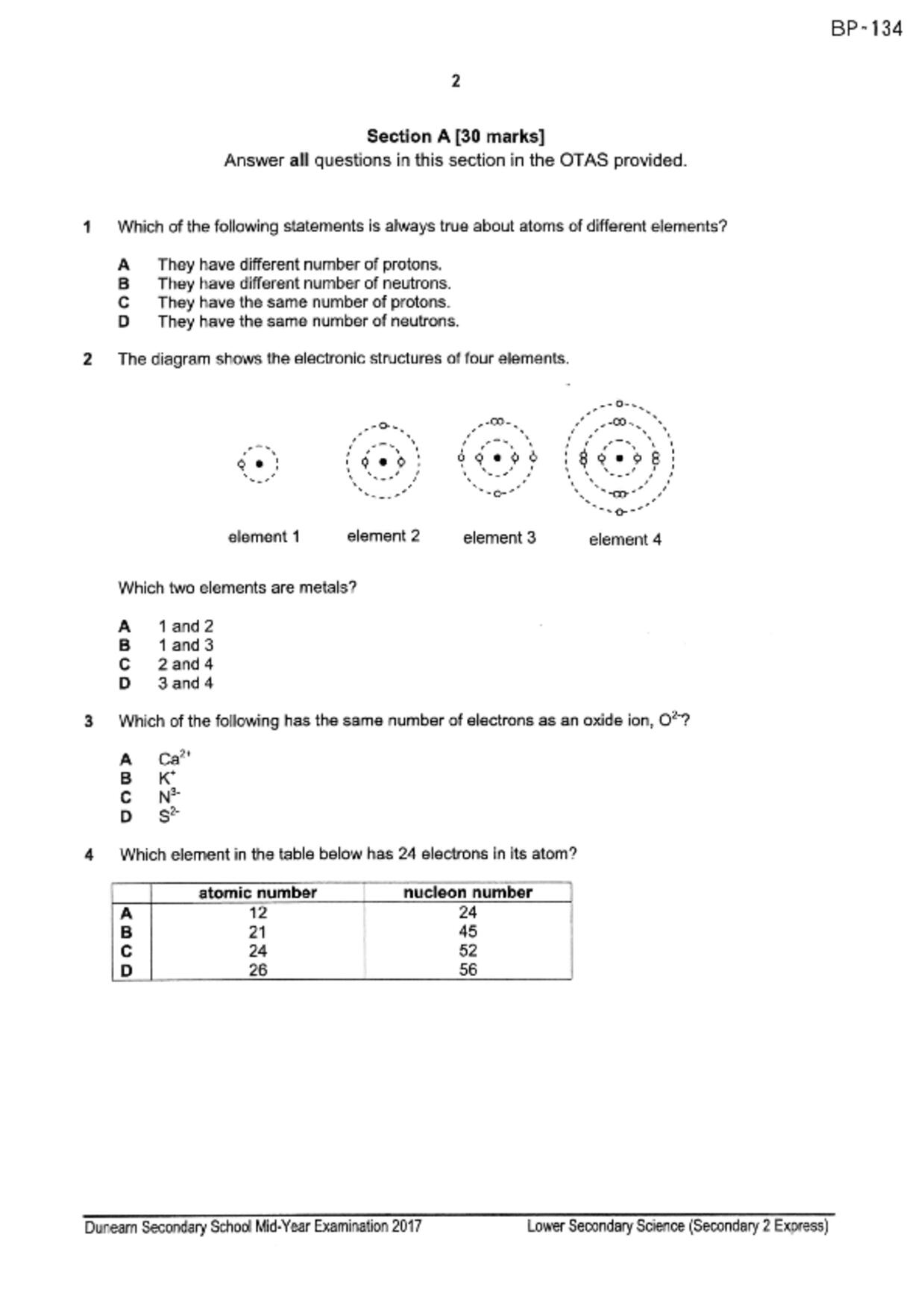 S2Science試卷