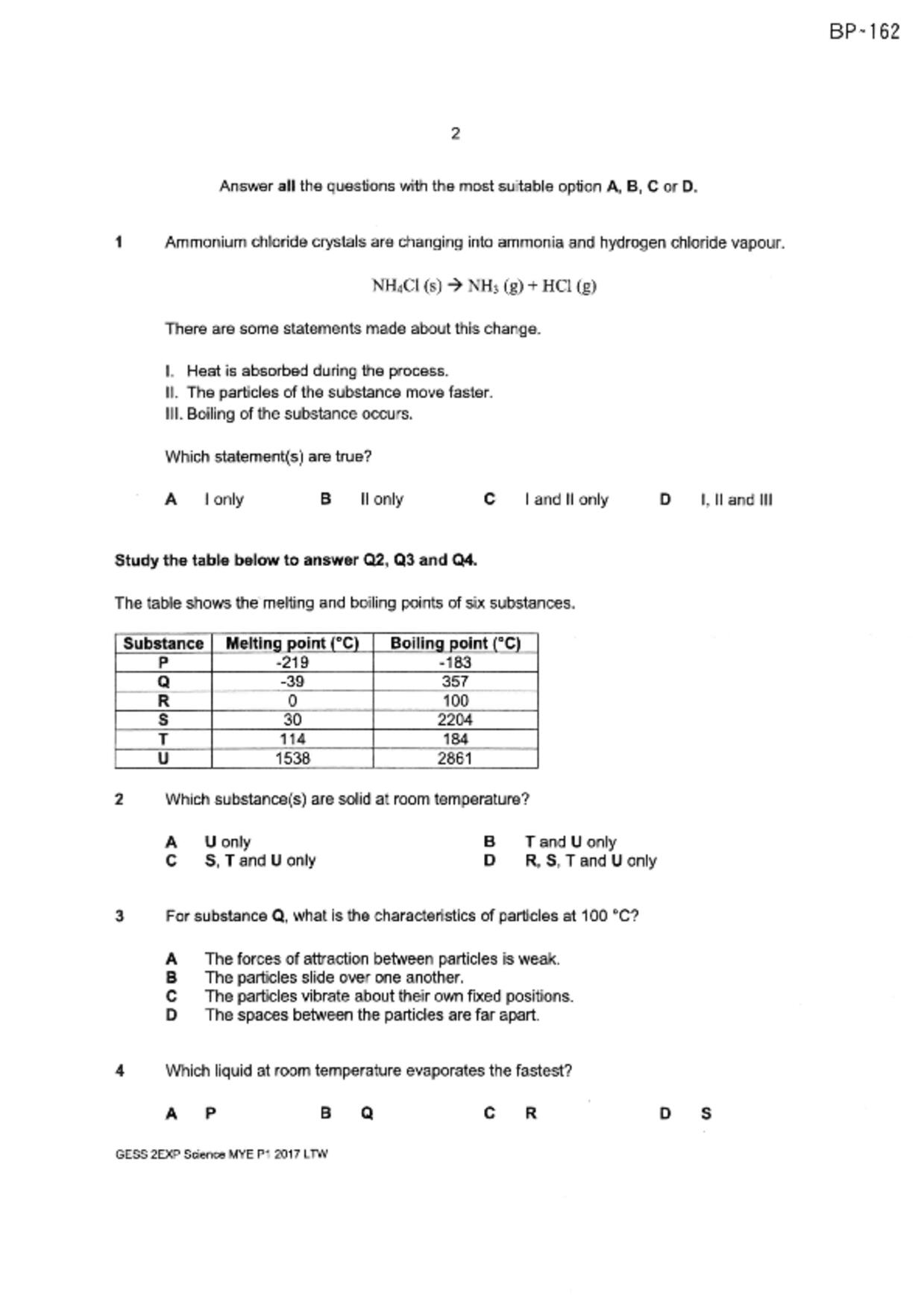 S2Science試卷