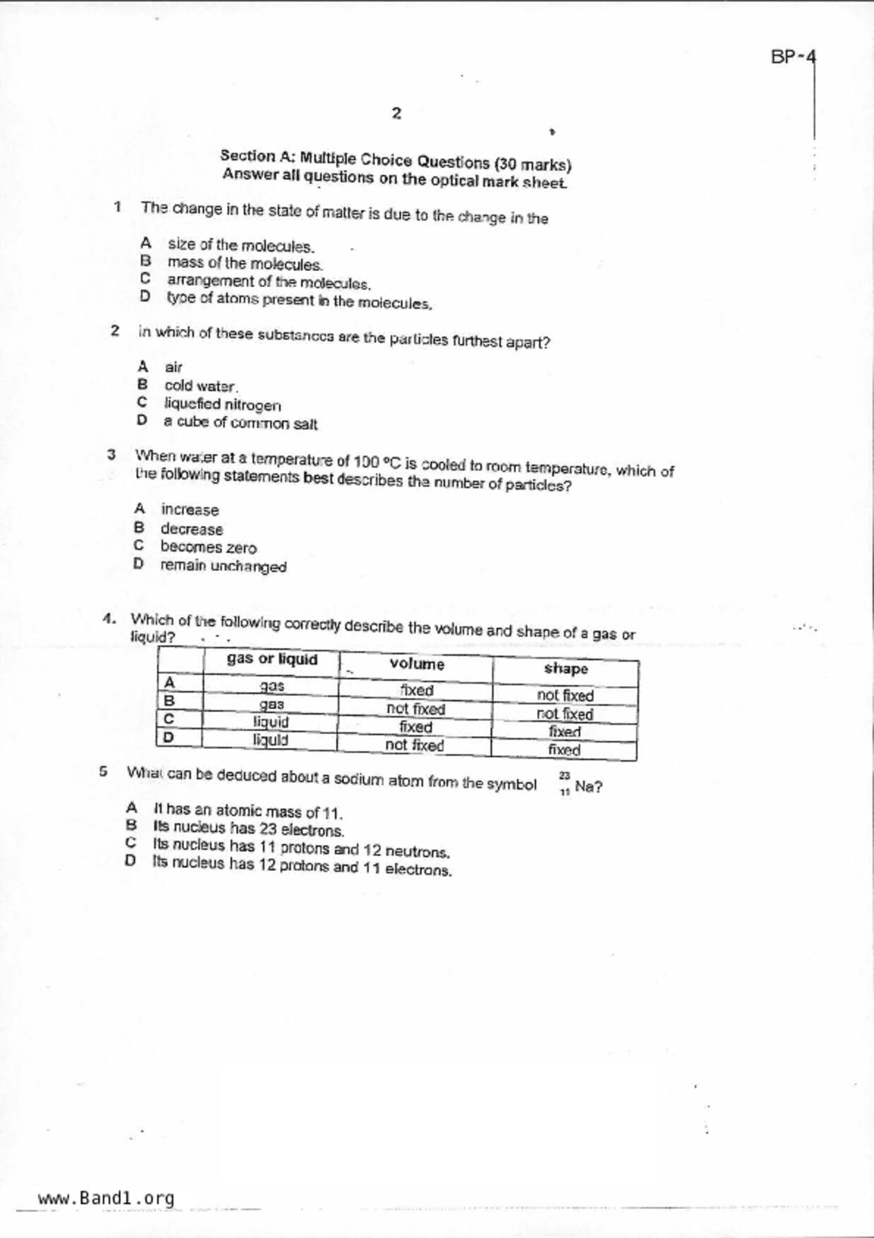 S2Science試卷