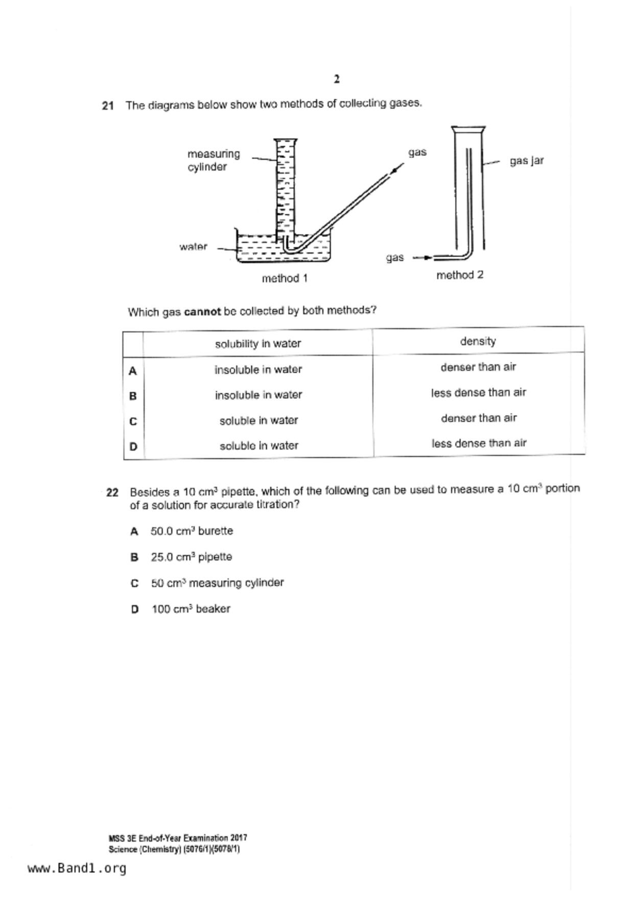 S3Chemistry試卷