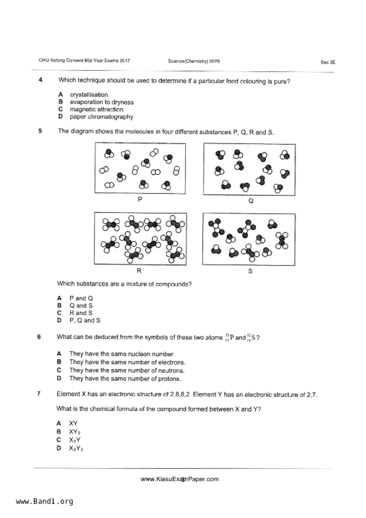S3Chemistry試卷