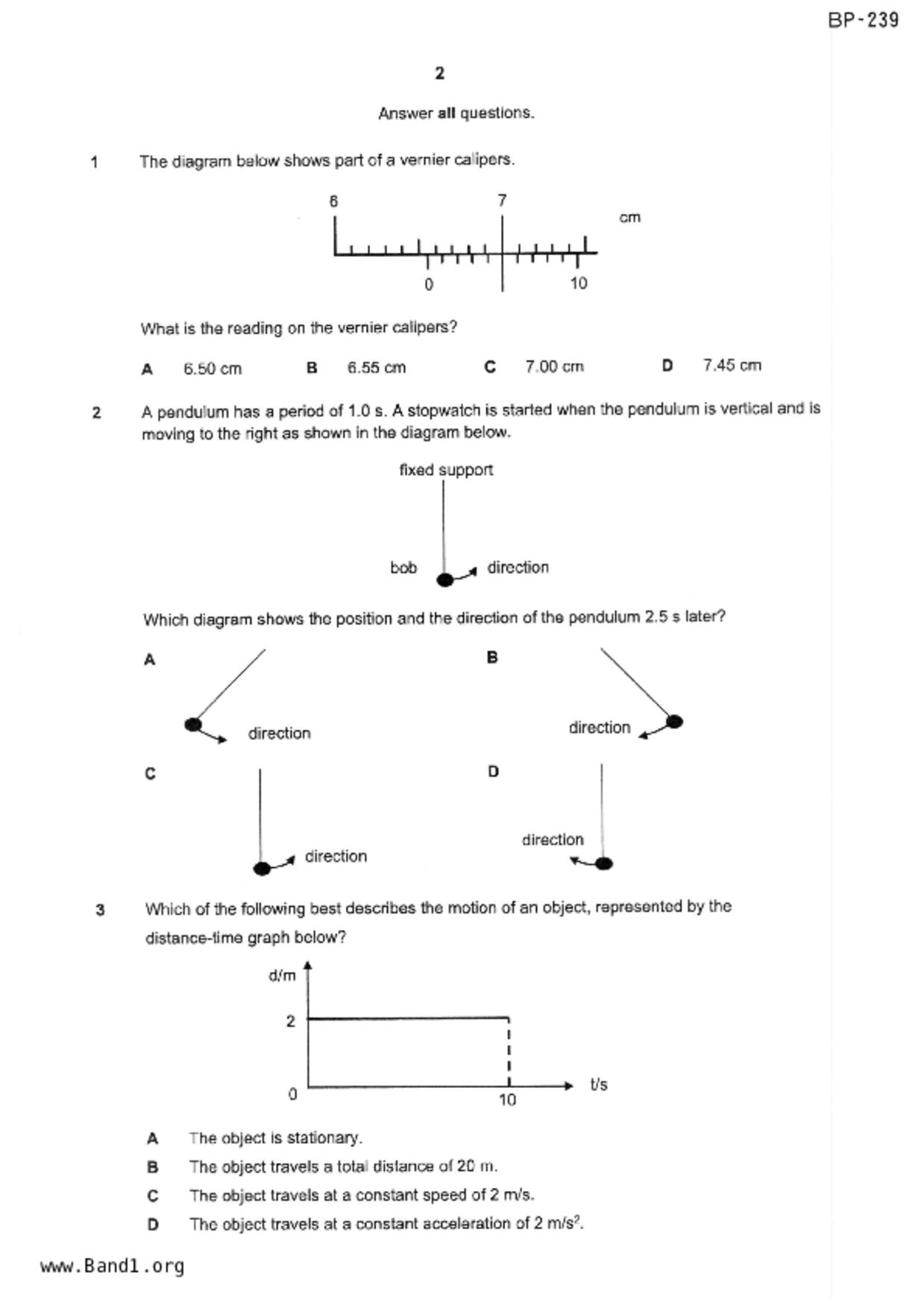 S3Physics試卷