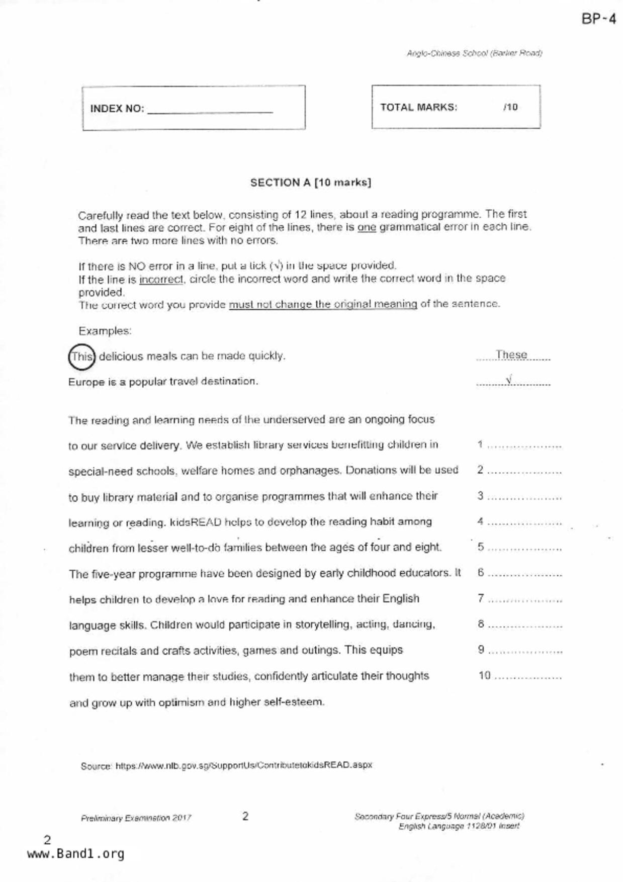S5English試卷