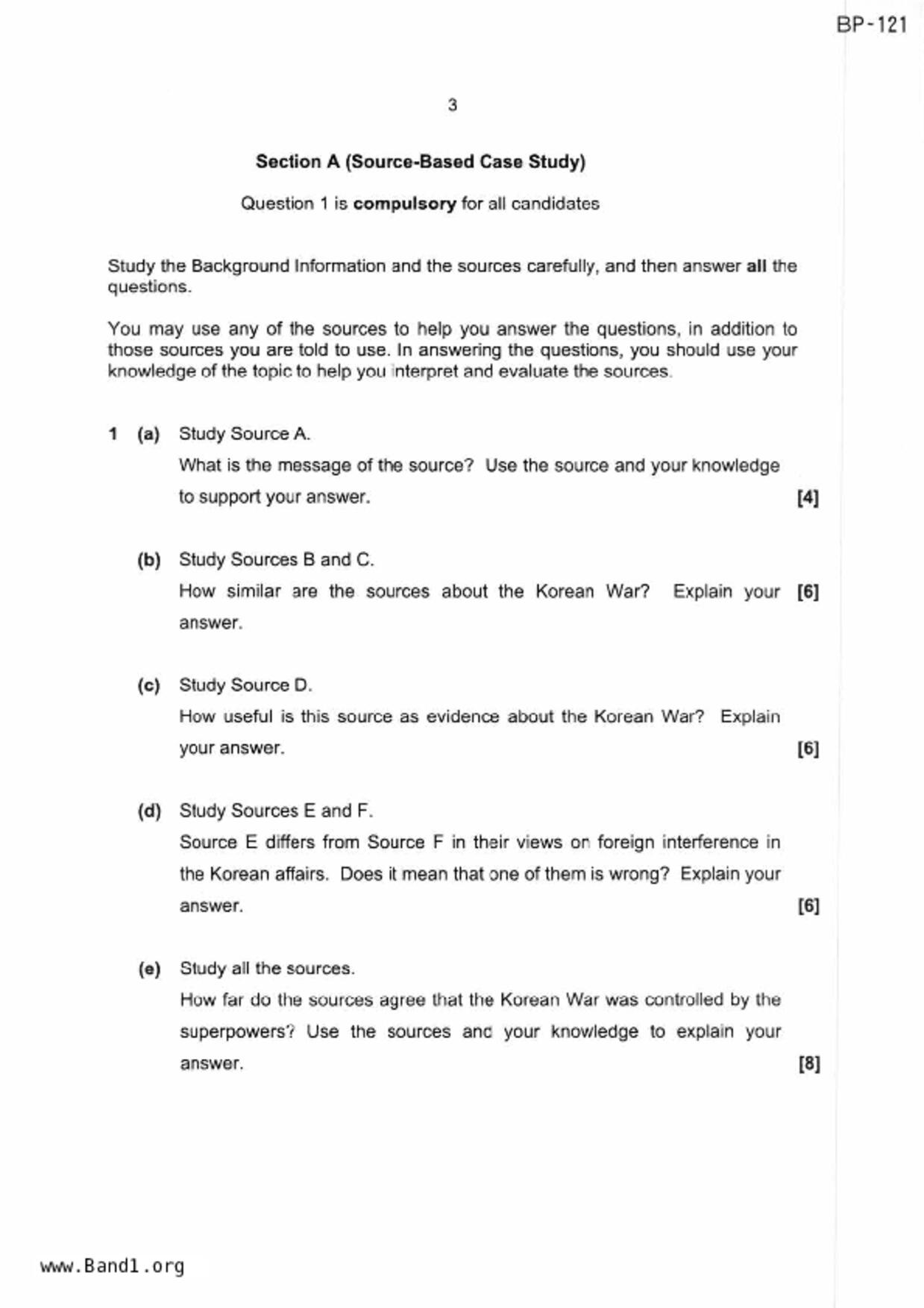 S5History Elective試卷