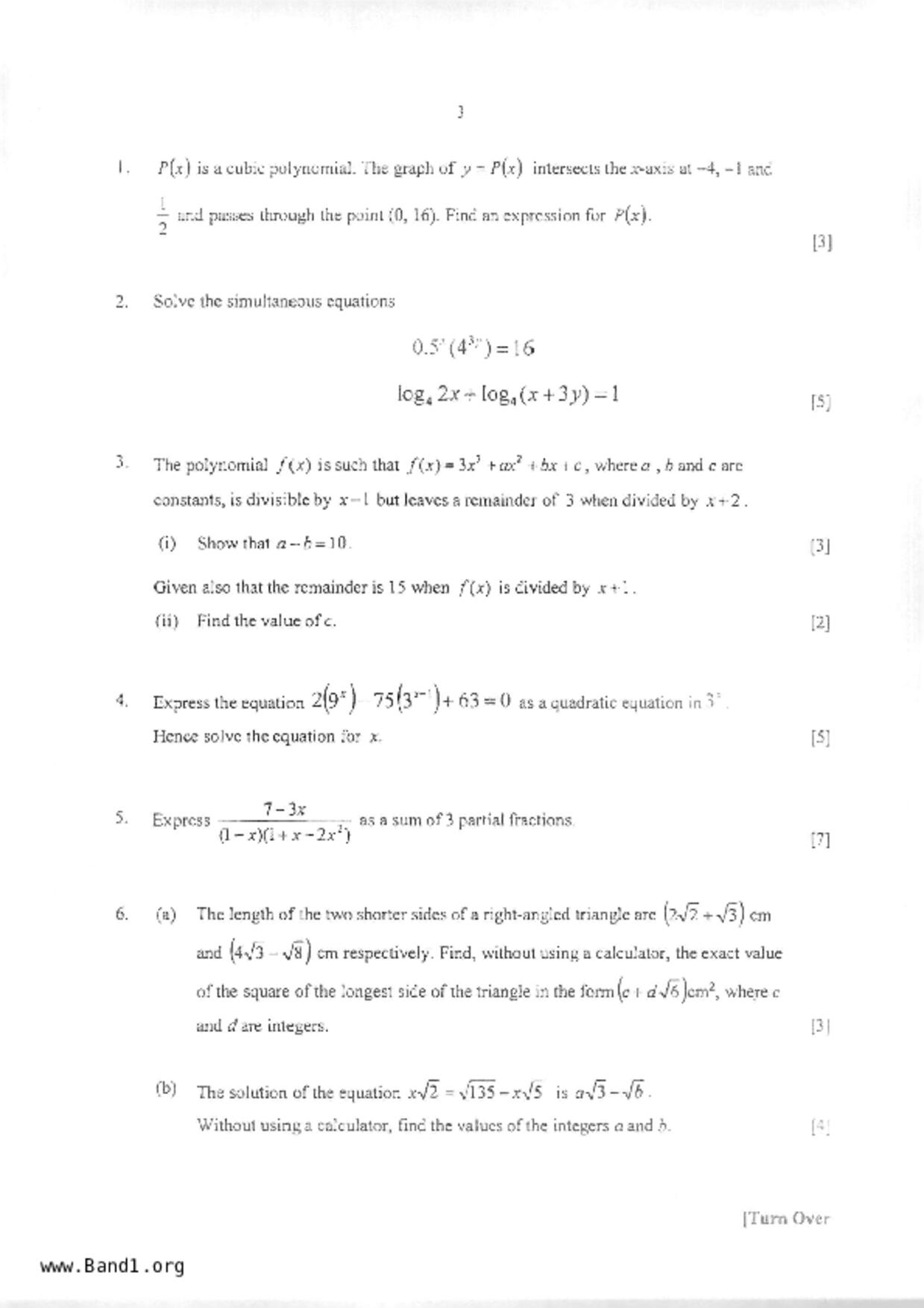 S3A Math試卷