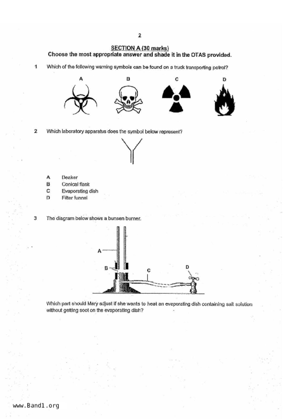S1Science試卷