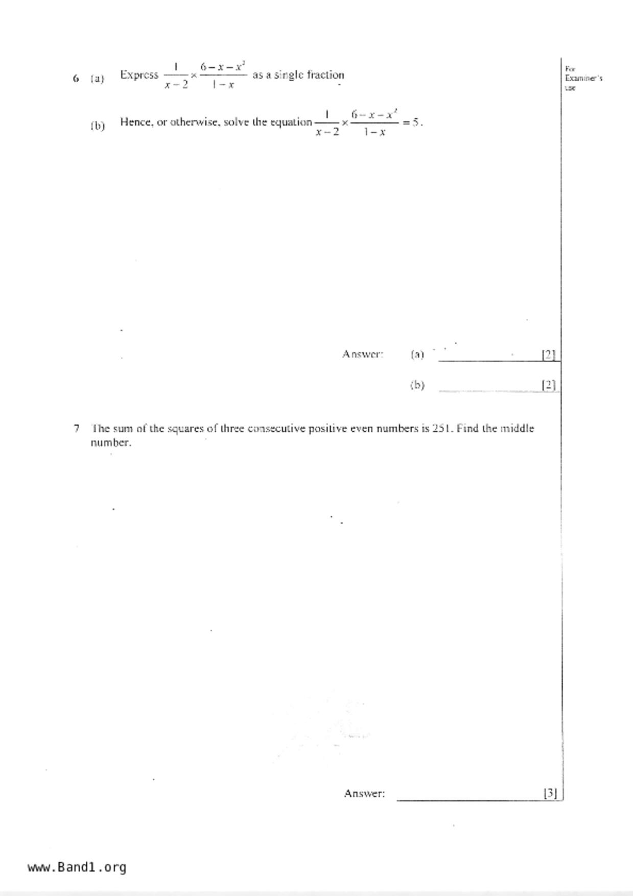S2Maths試卷