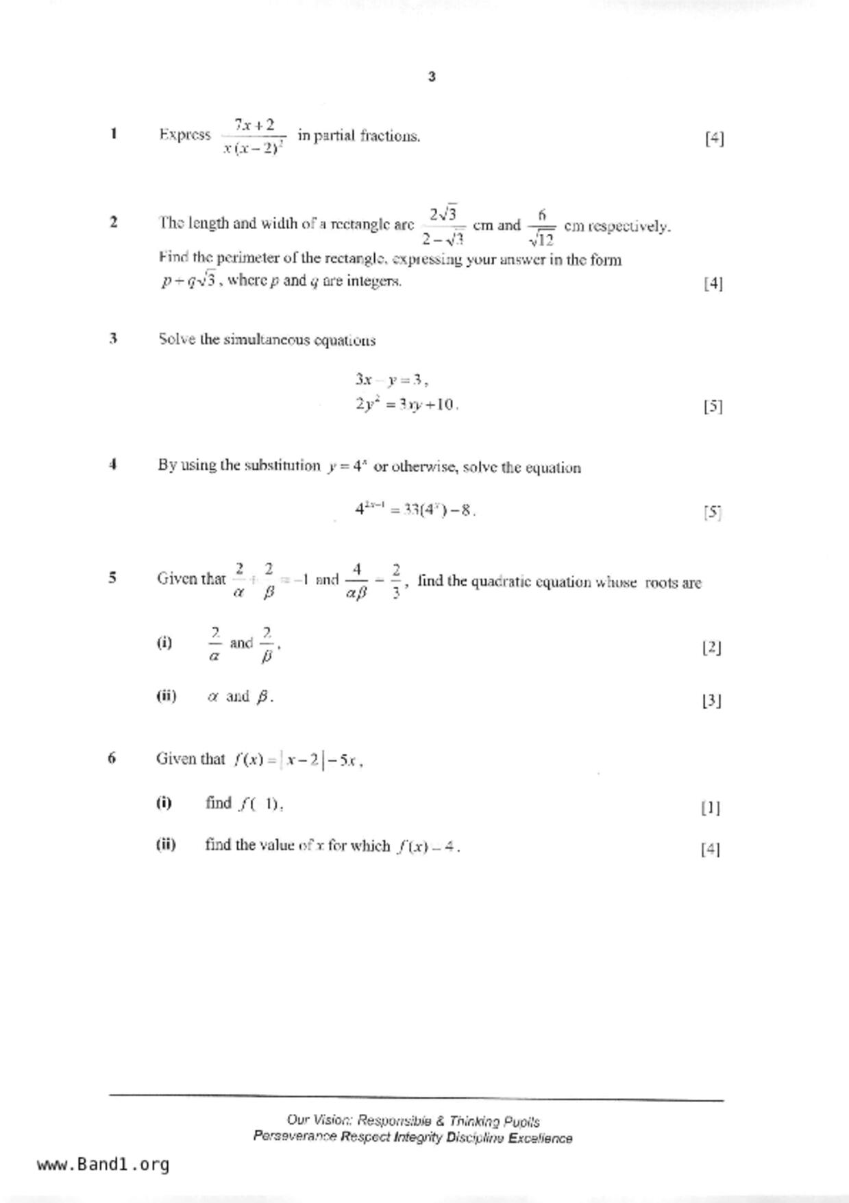 S3A Math試卷