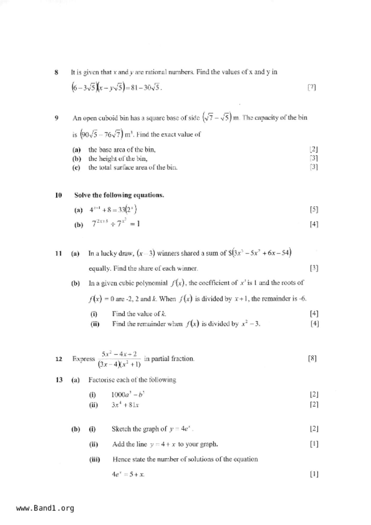 S3A Math試卷