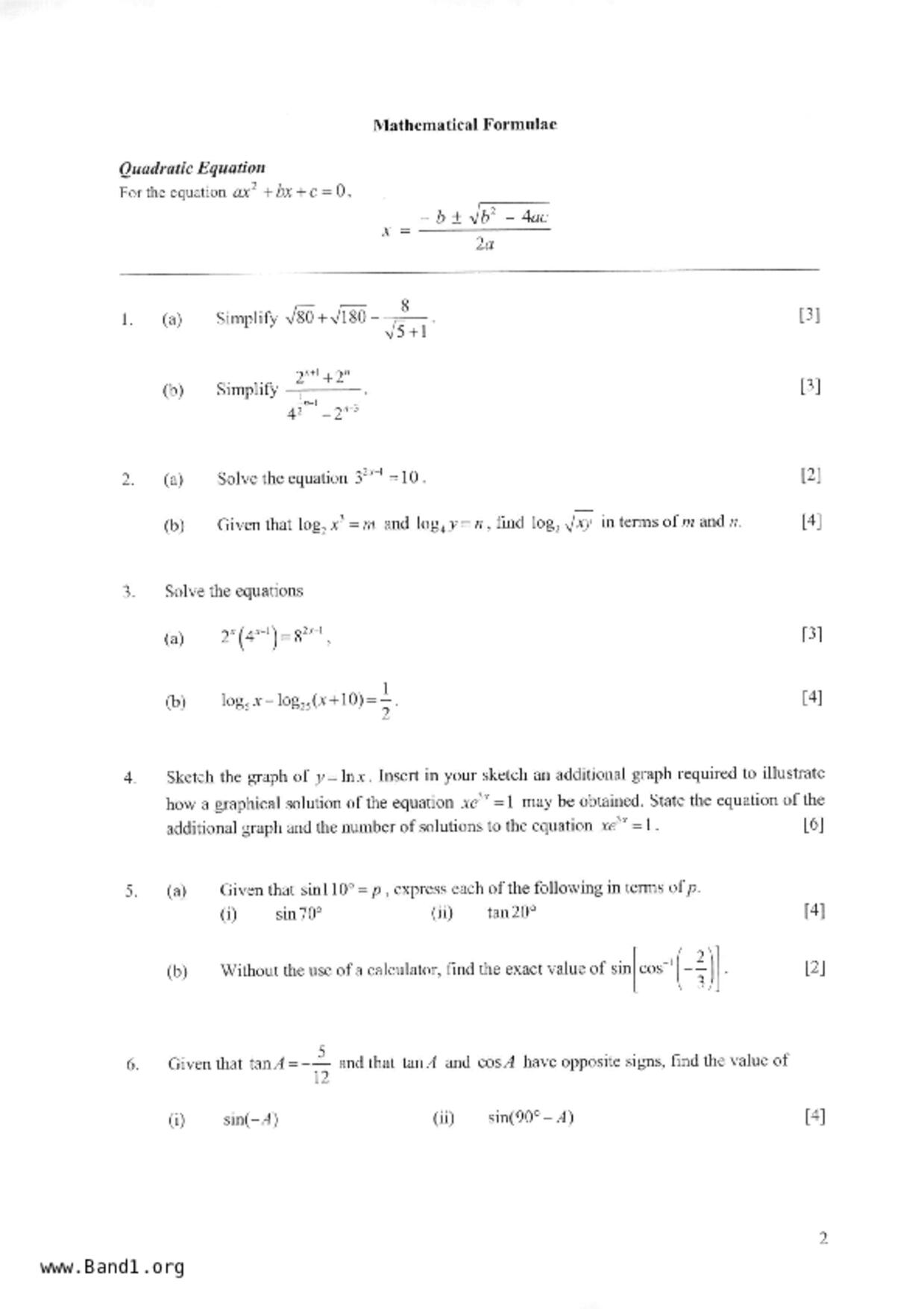 S3A Math試卷