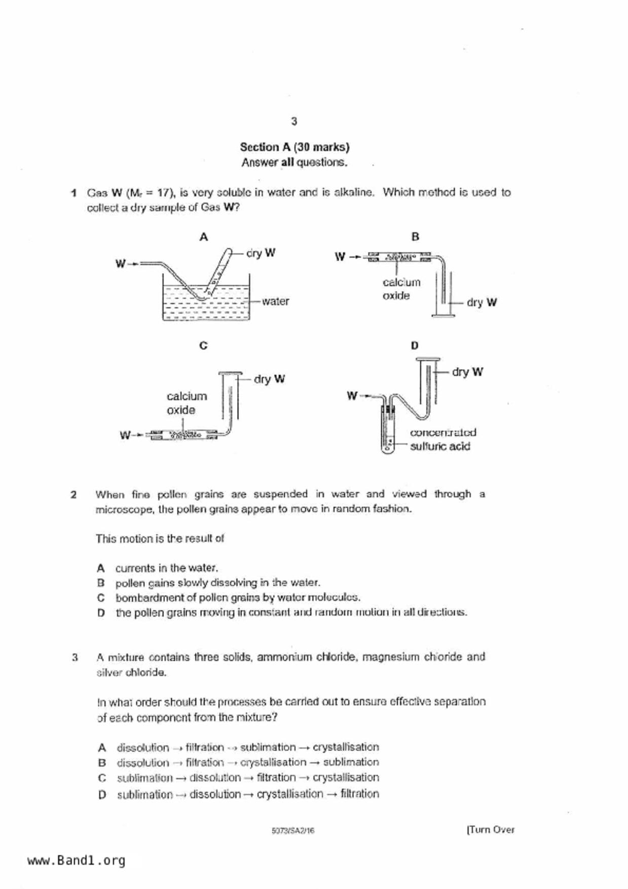 S3Pure Chemistry試卷