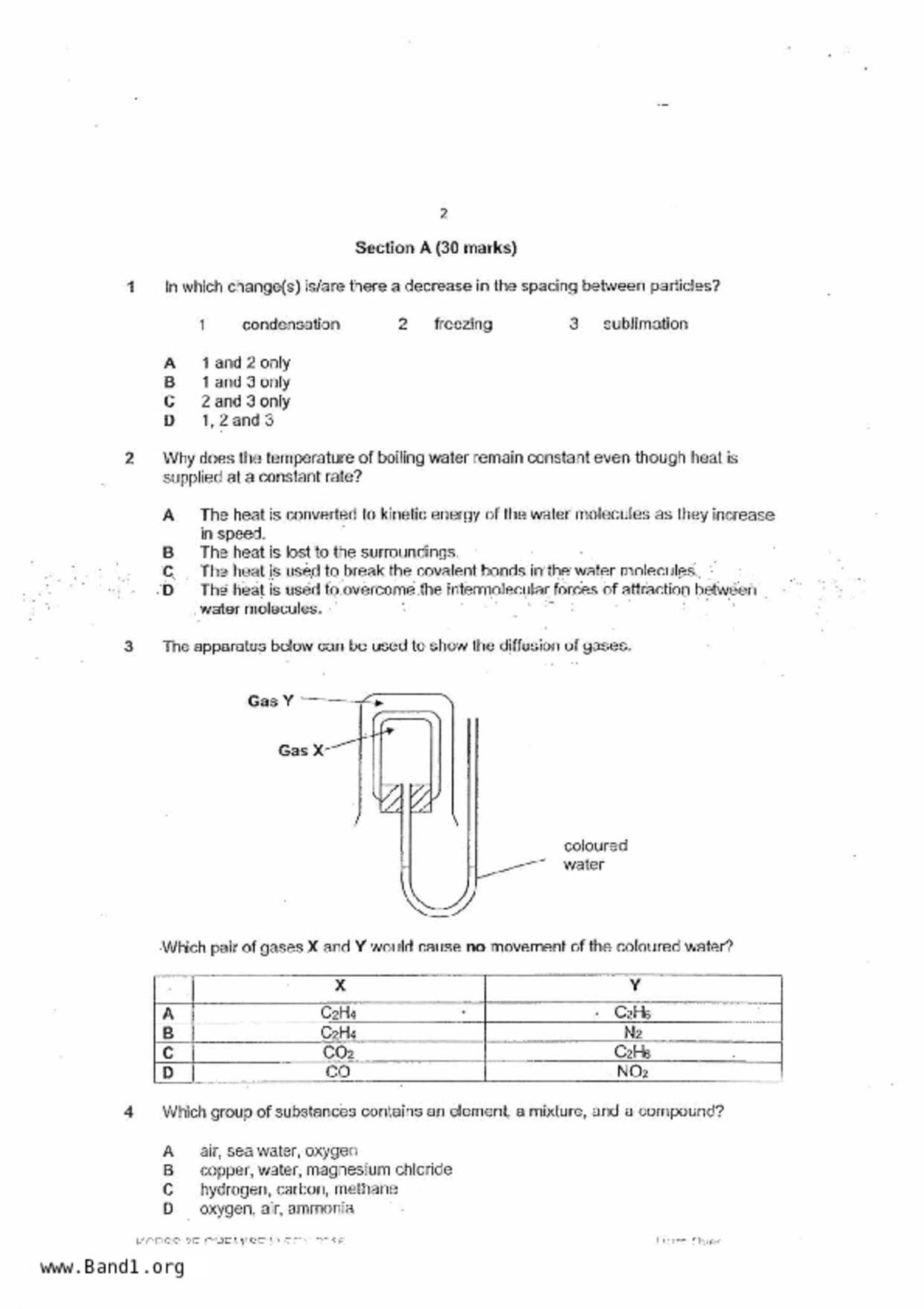 S3Pure Chemistry試卷