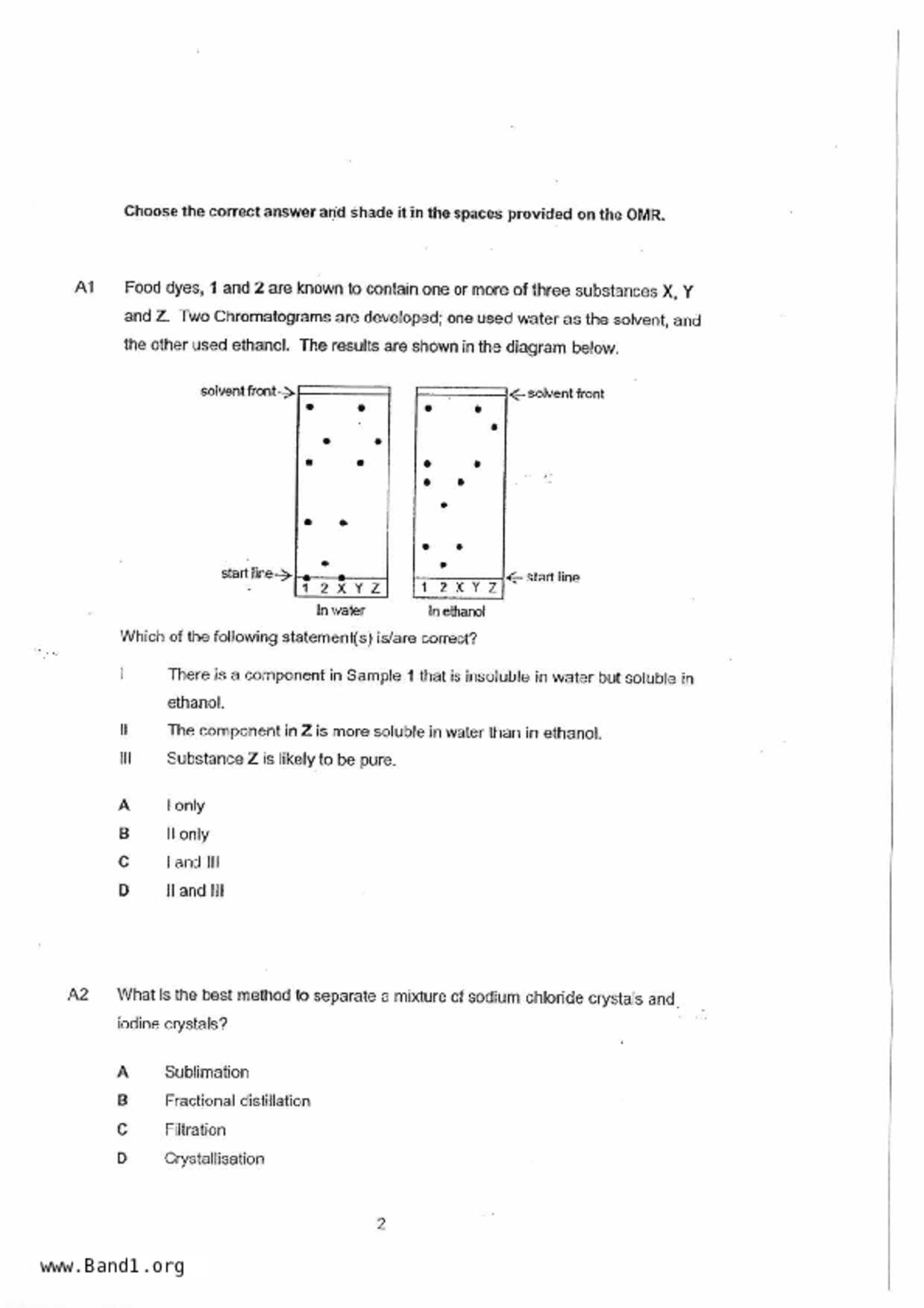S3Pure Chemistry試卷