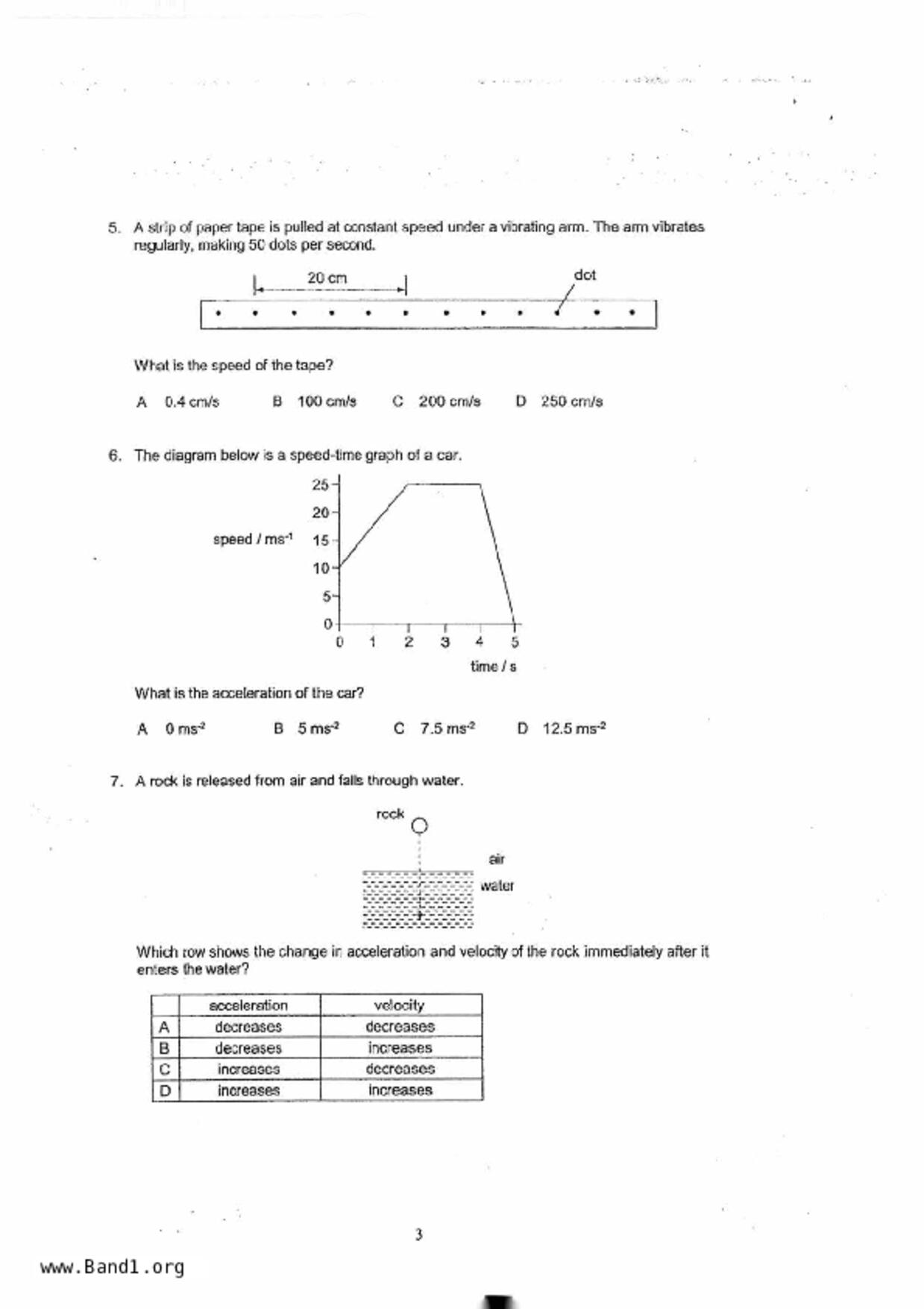S3Pure Physics試卷
