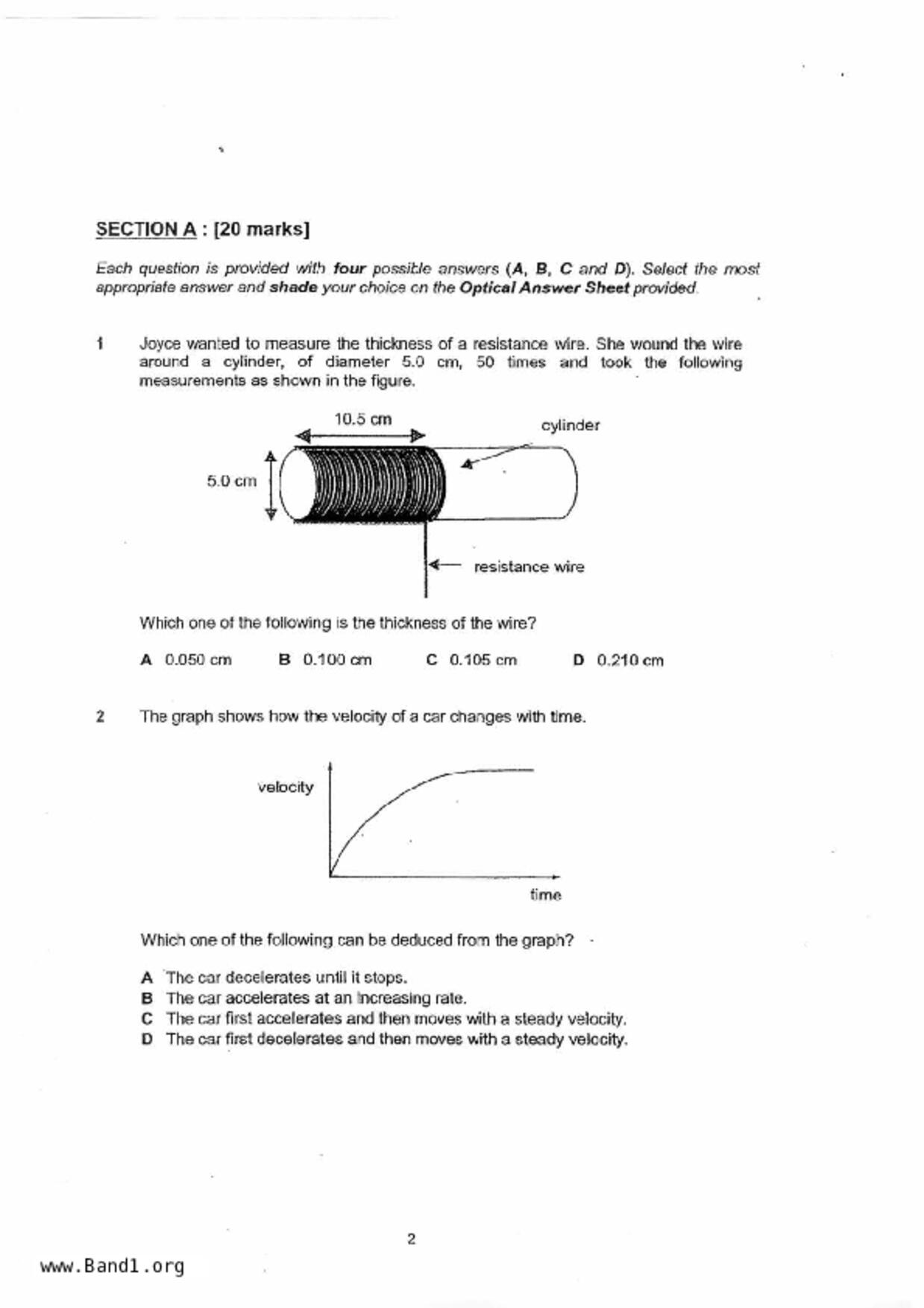 S3Pure Physics試卷