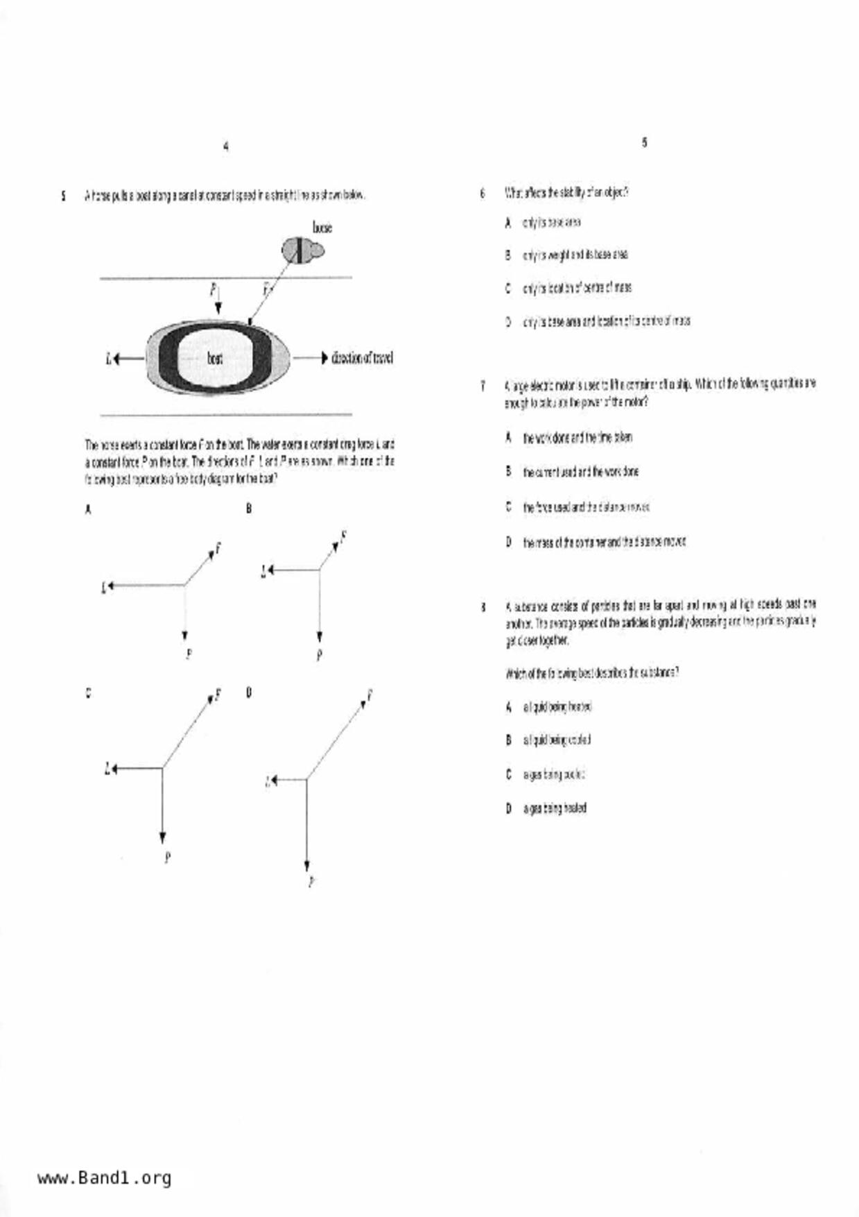 S5Combine Science (Physics / Chemistry)試卷