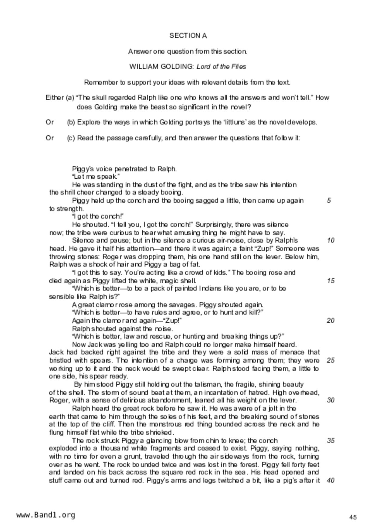 S5Literature in English試卷