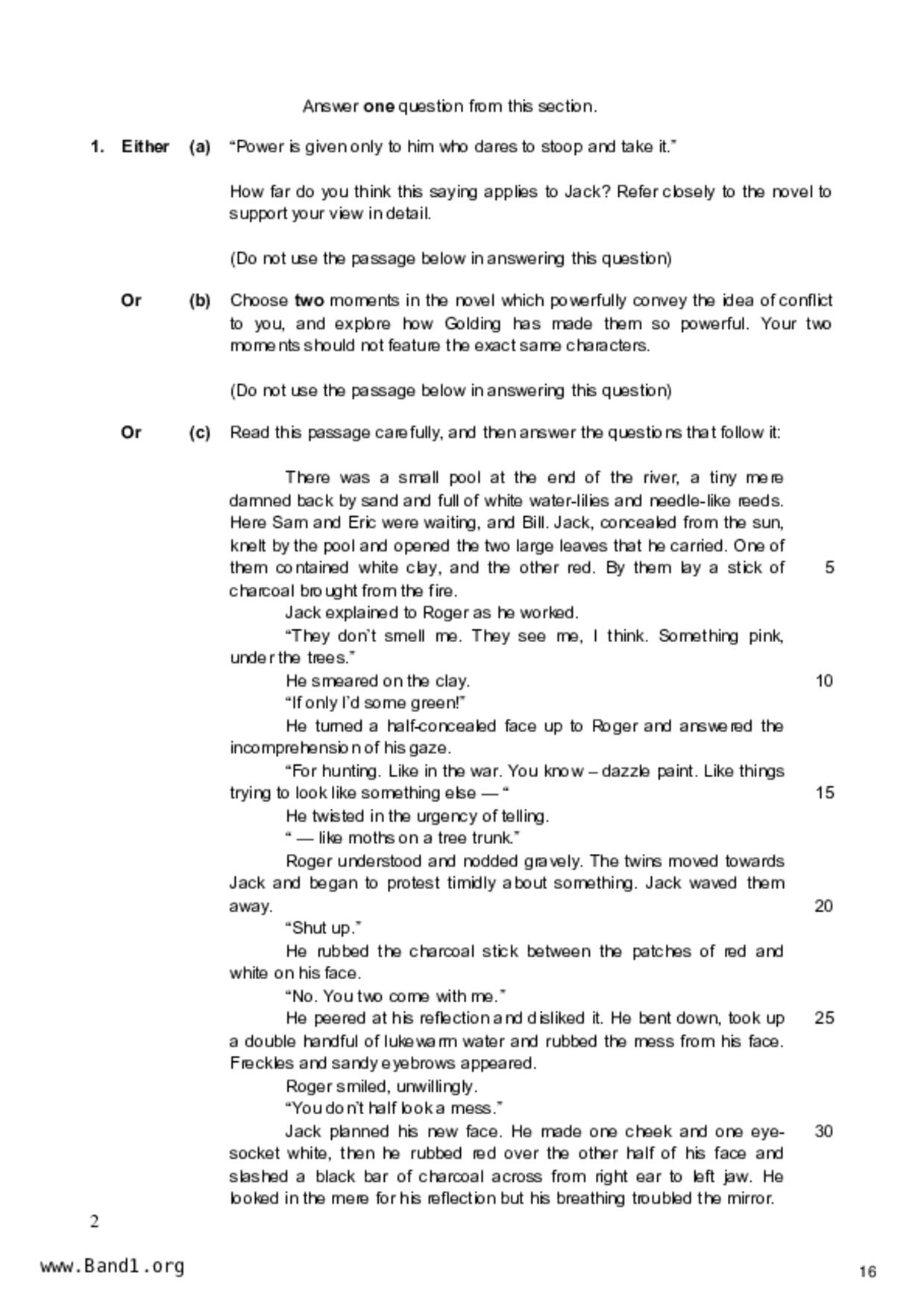 S5Literature in English試卷