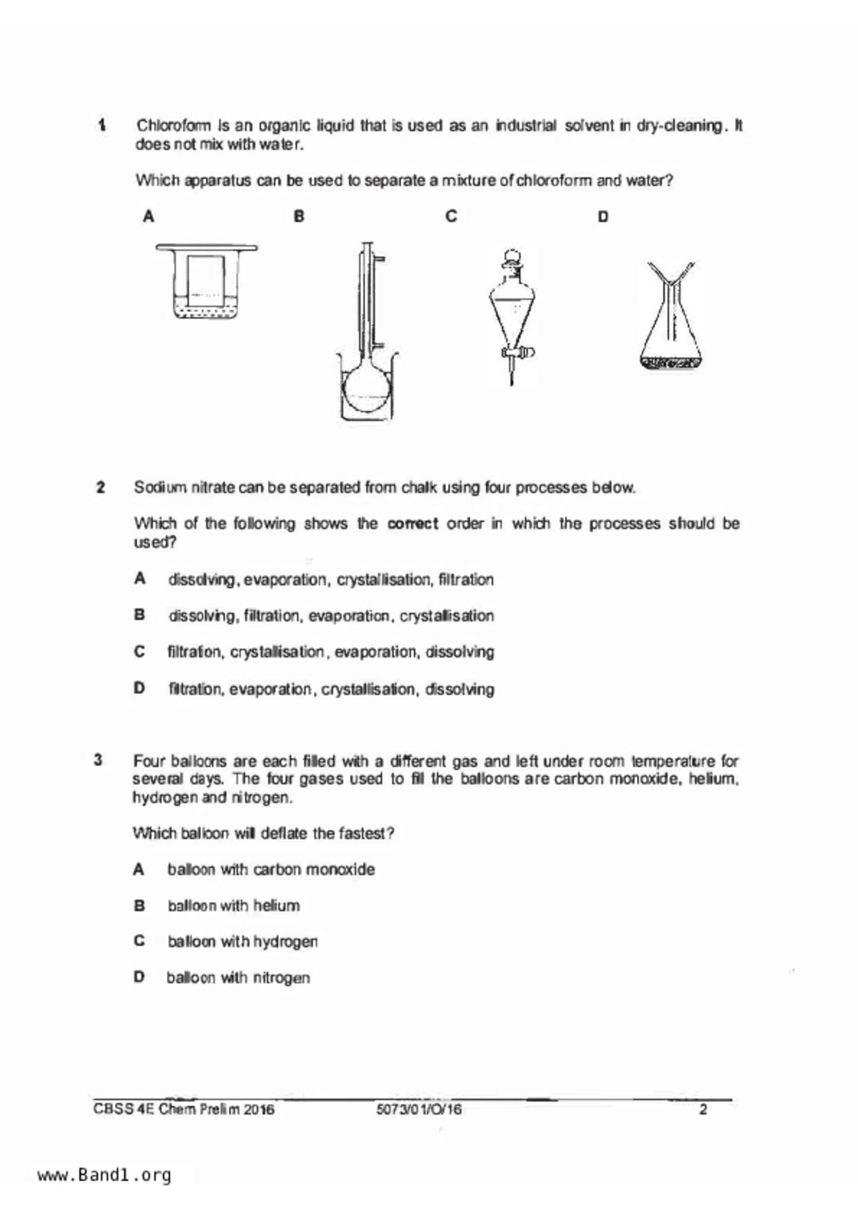 S5Chemistry試卷