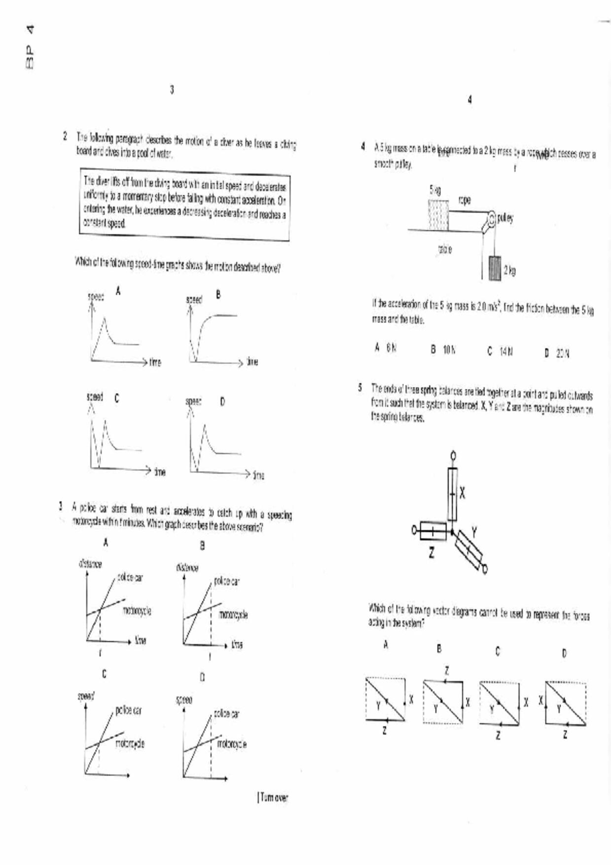 S5Pure Physics試卷