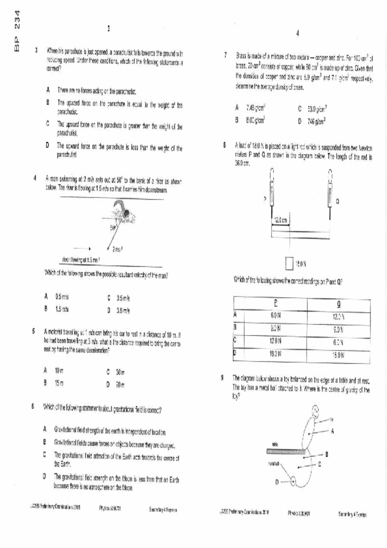 S5Pure Physics試卷
