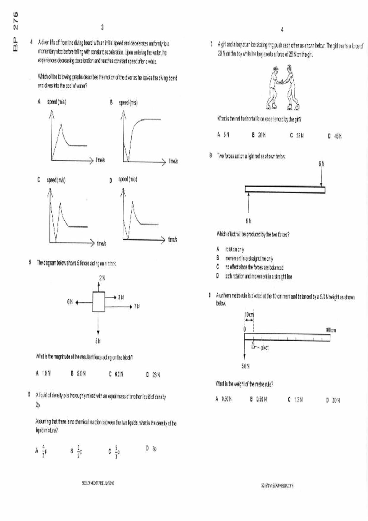 S5Pure Physics試卷