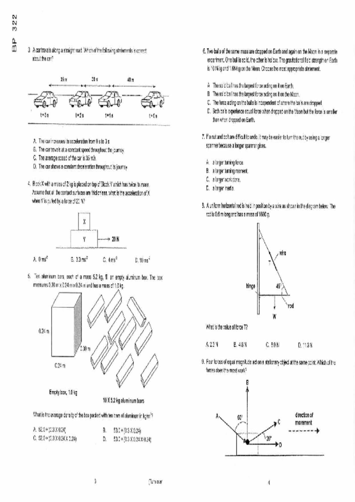 S5Pure Physics試卷