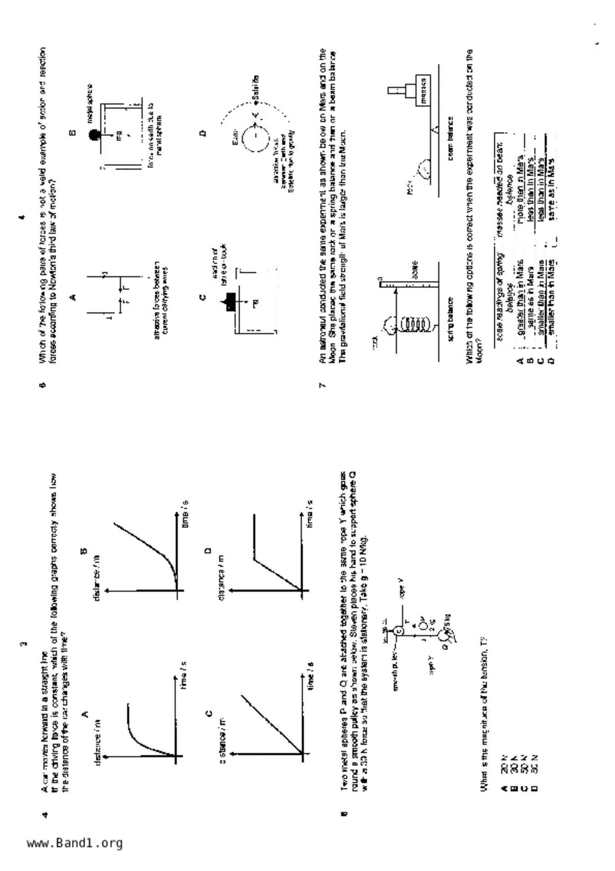 S5Pure Physics試卷