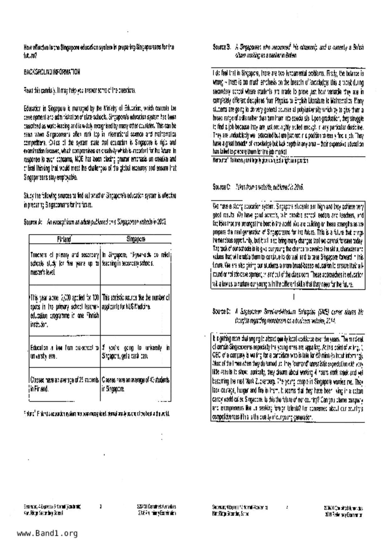 S5Social Studies試卷