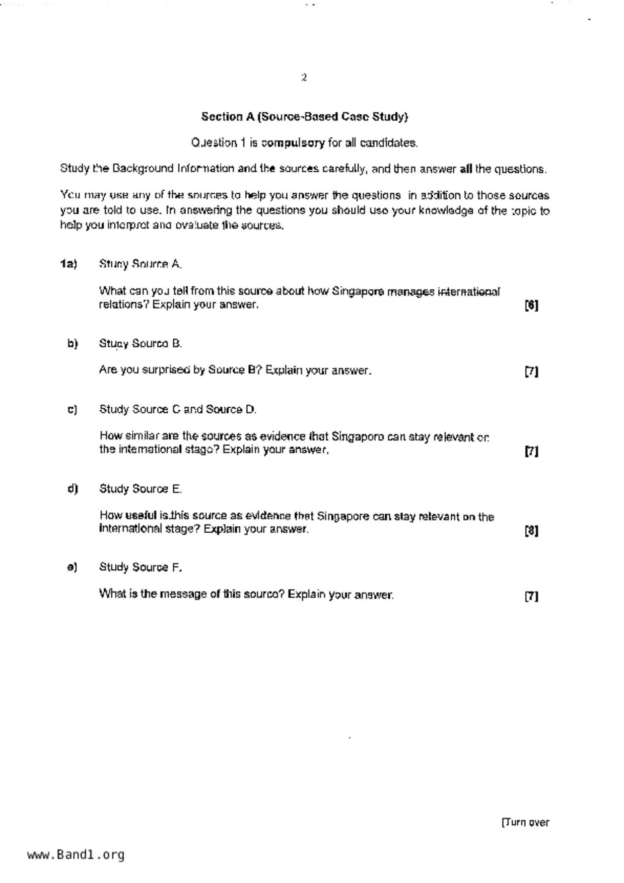 S5Social Studies試卷
