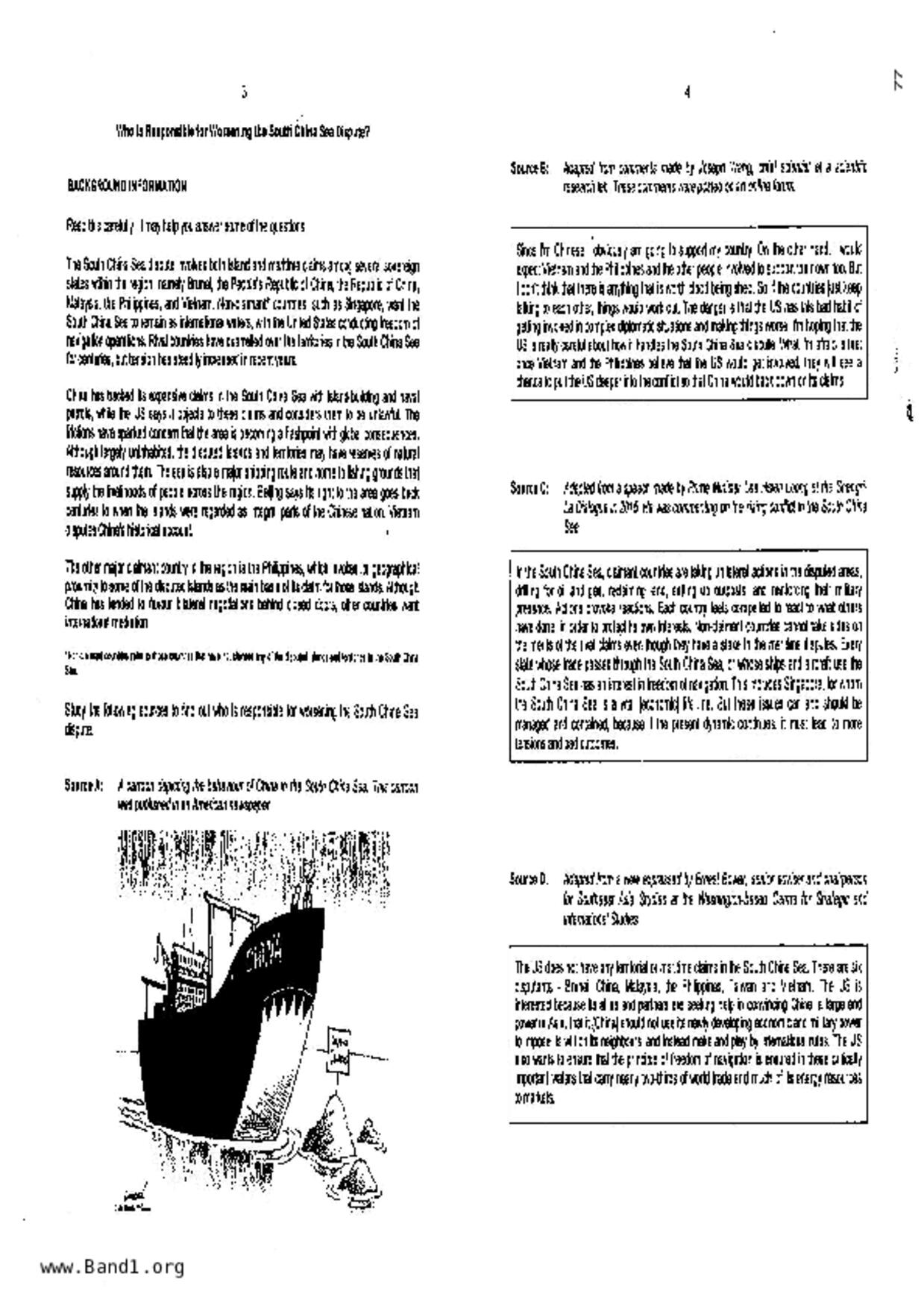 S5Social Studies試卷