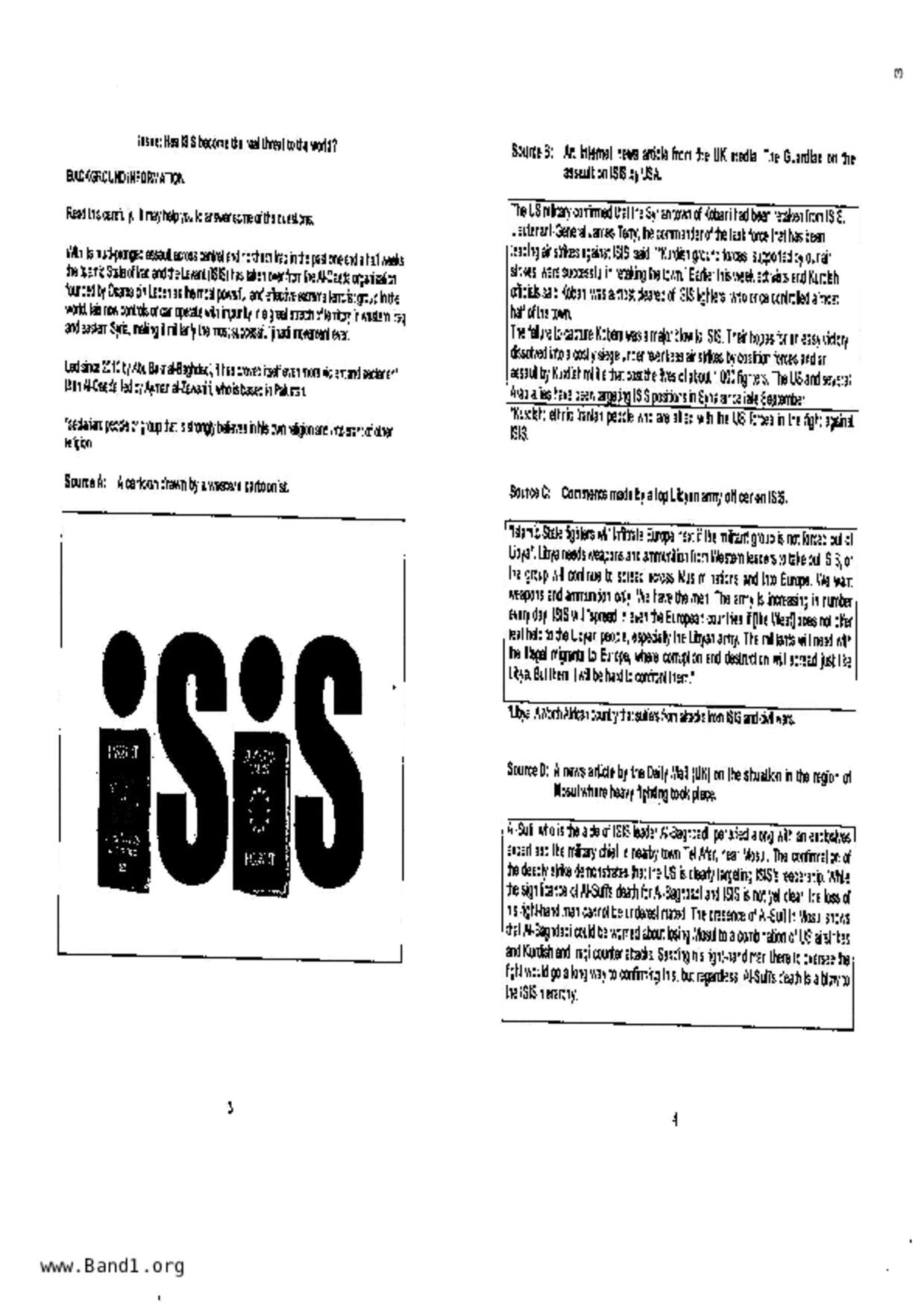 S5Social Studies試卷