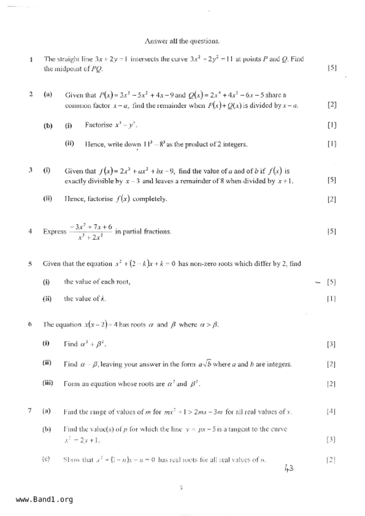 S3A Math試卷