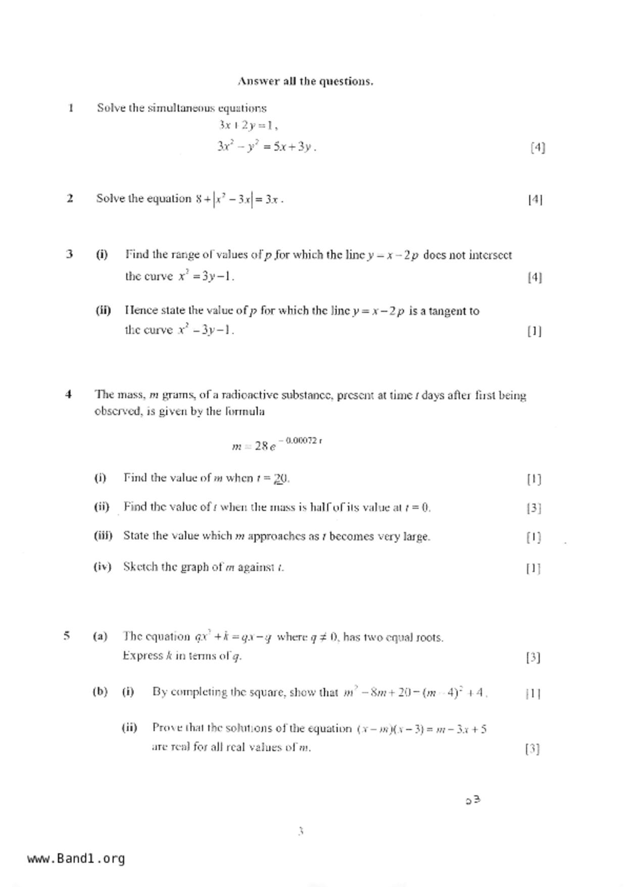S3A Math試卷