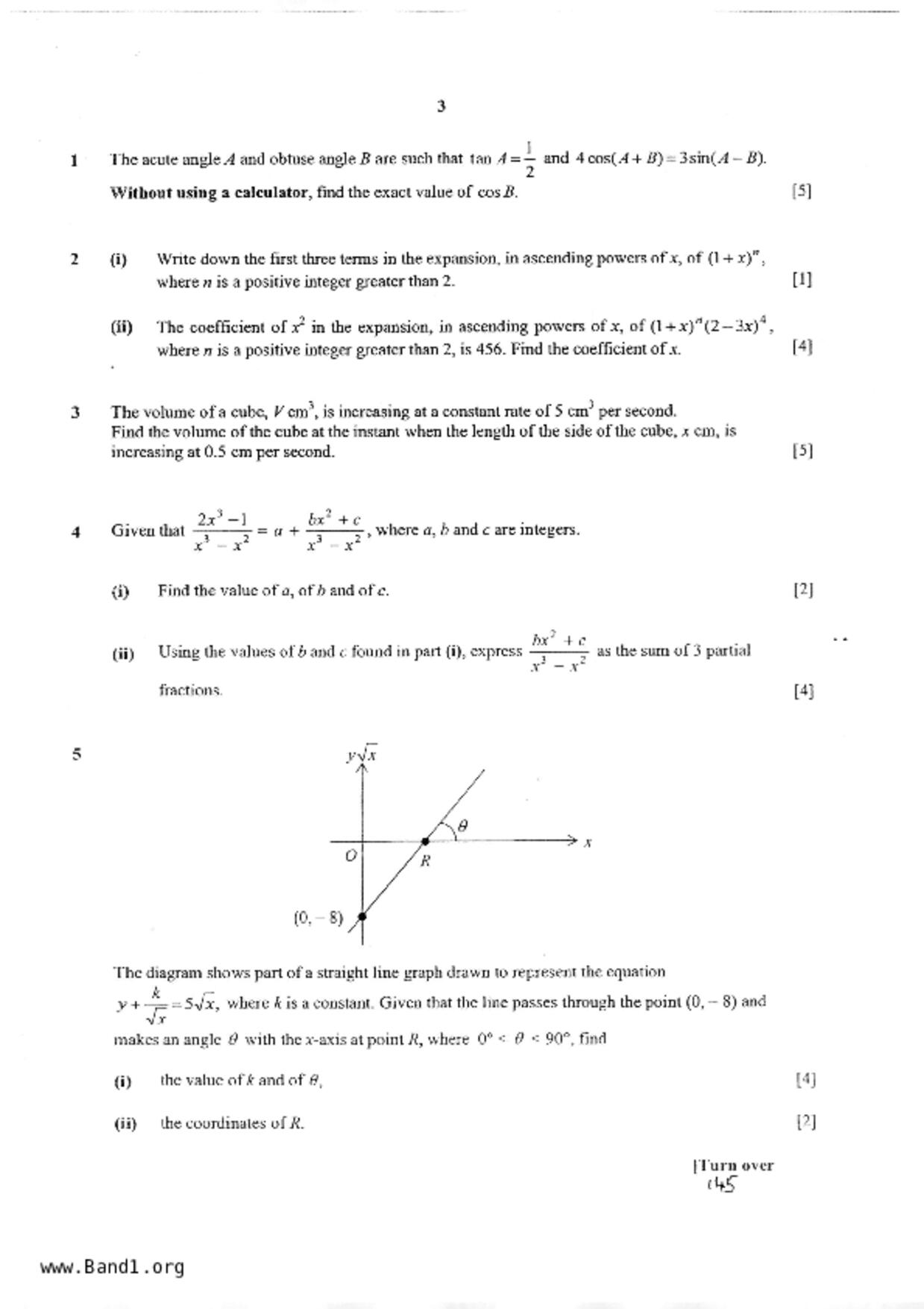 S5A Math試卷