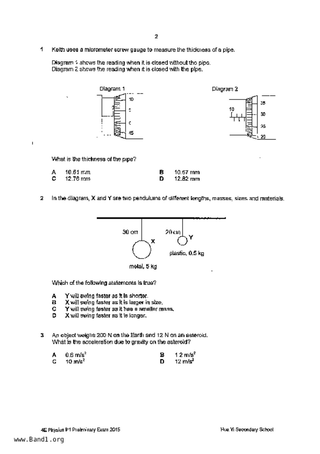 S5Physics試卷