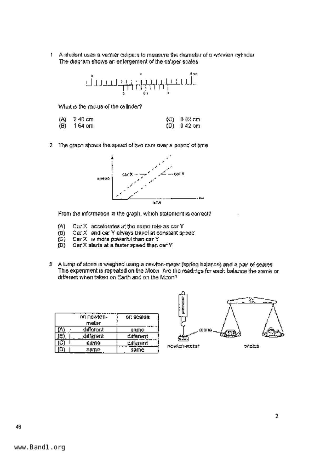 S5Combine Science (Physics)試卷