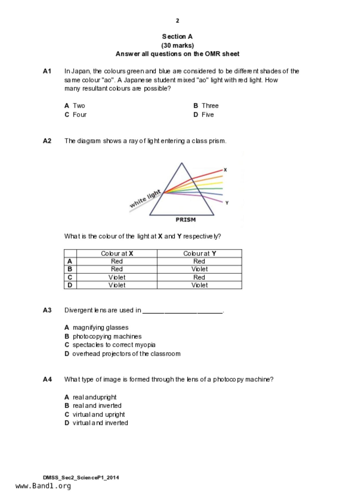 S2Science試卷