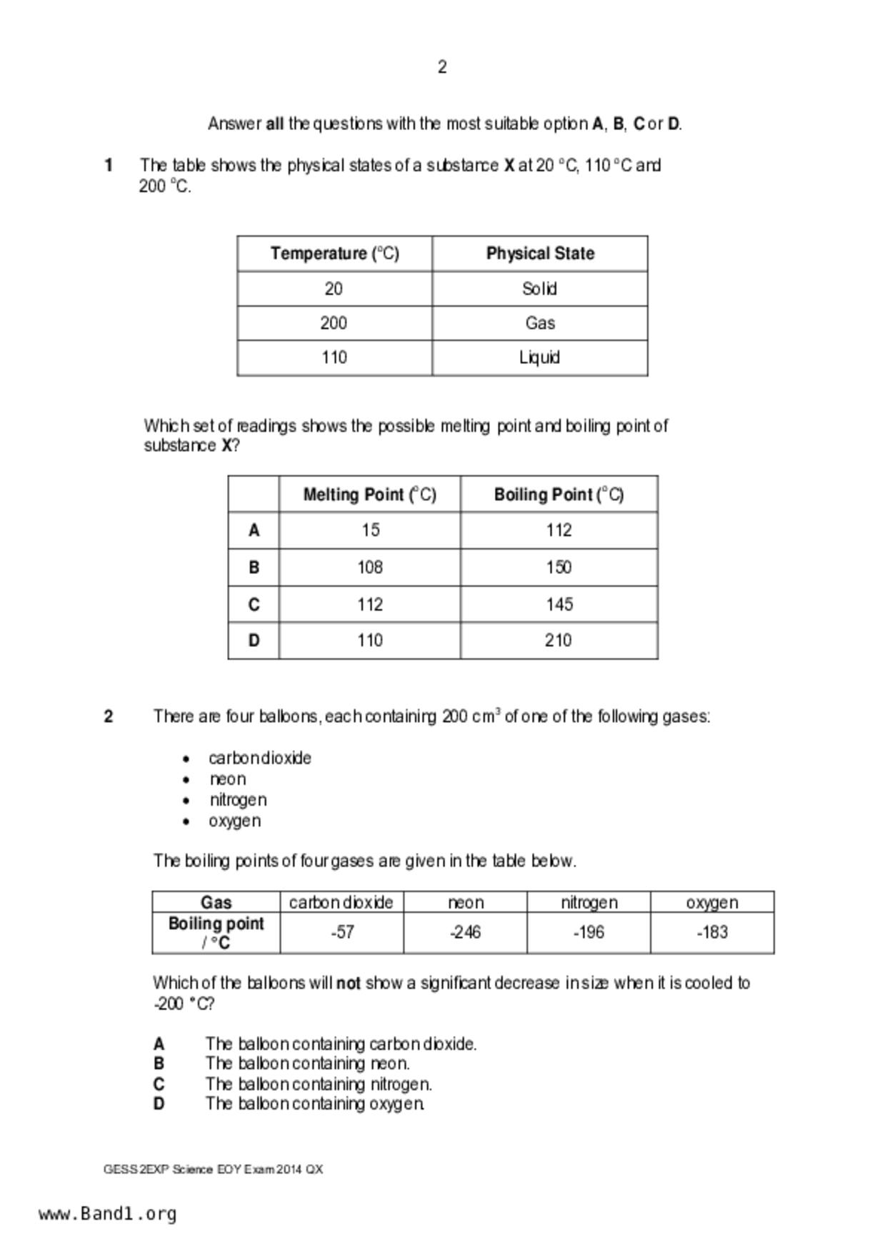 S2Science試卷