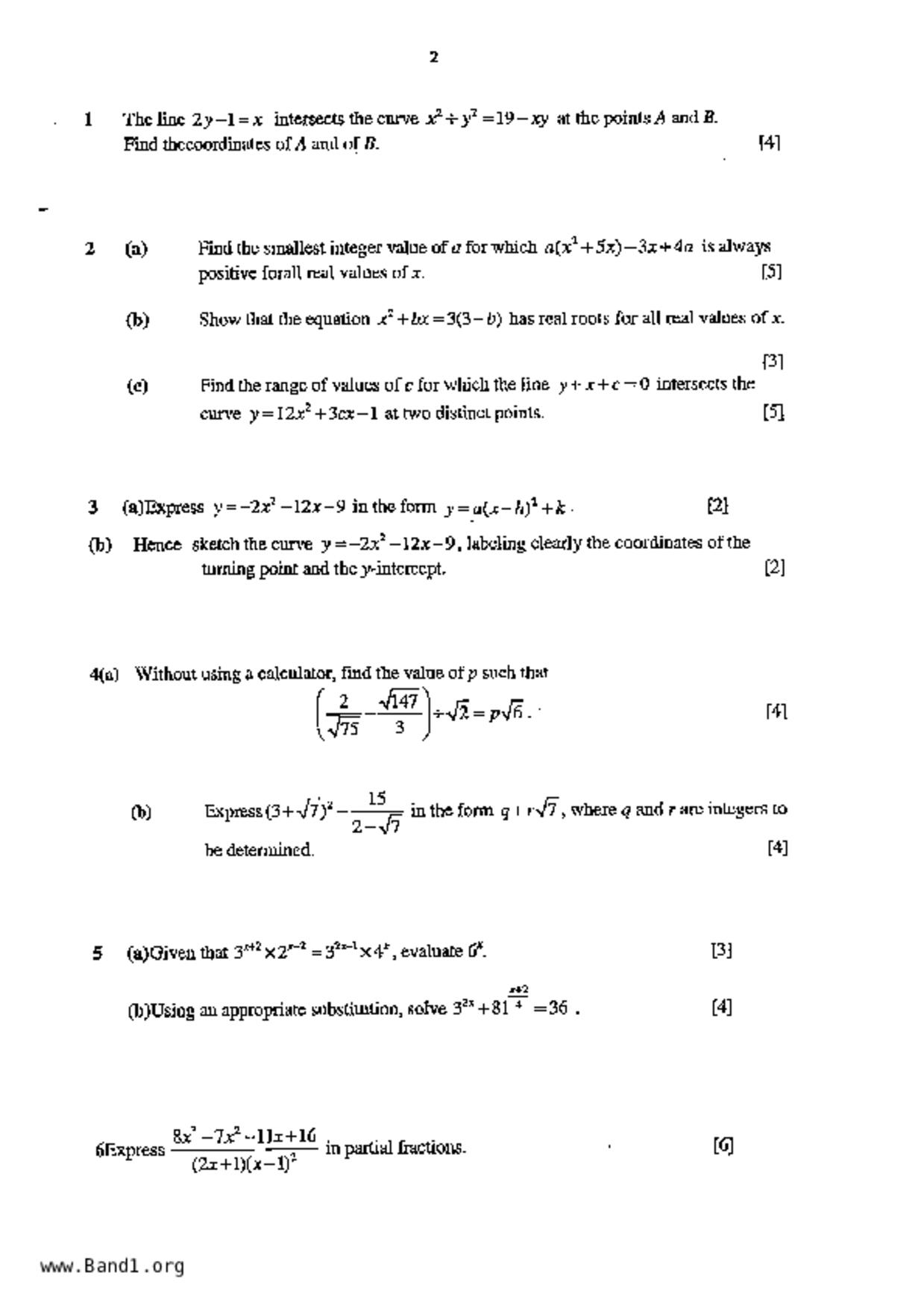 S3A Math試卷