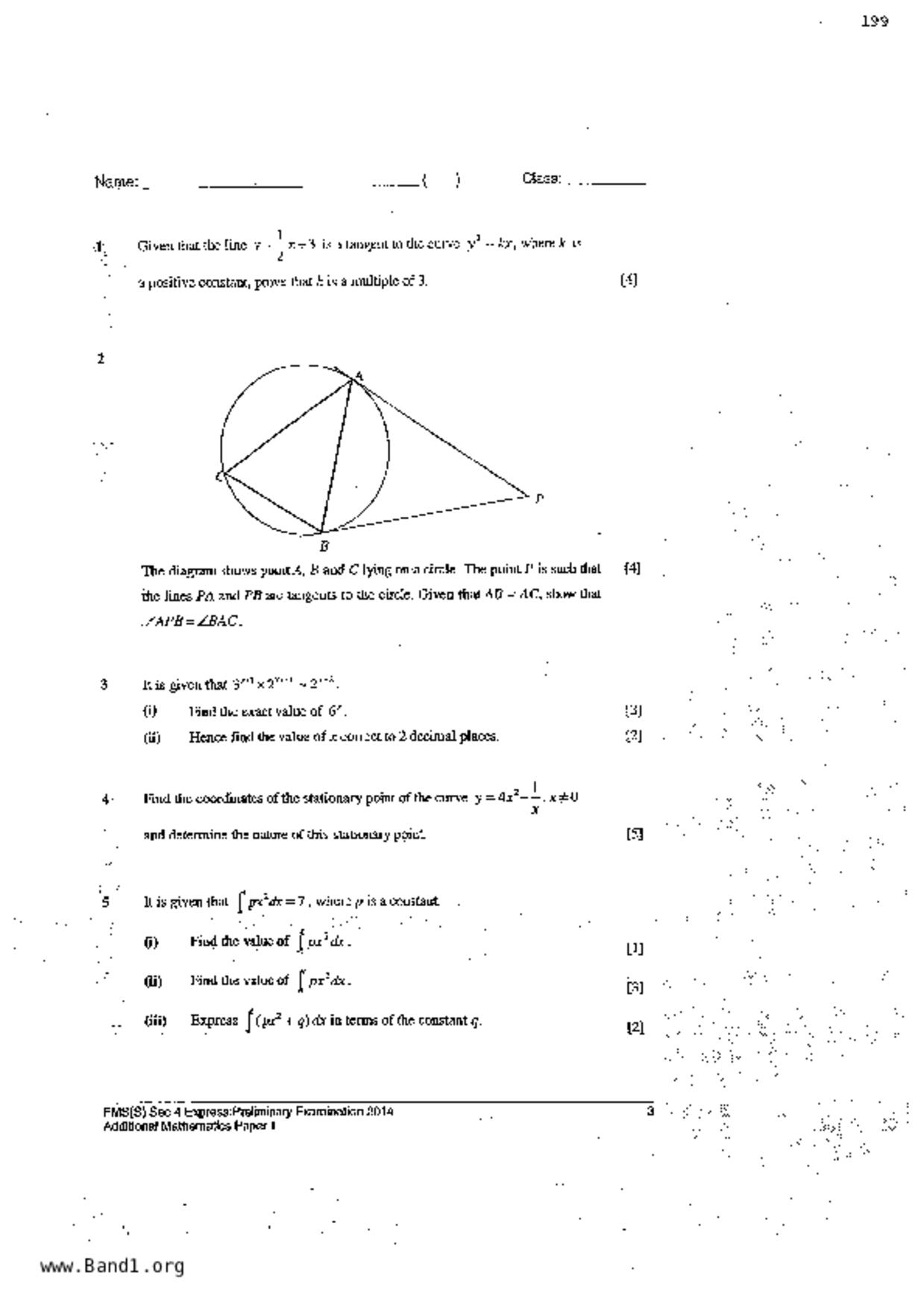 S5A Math試卷