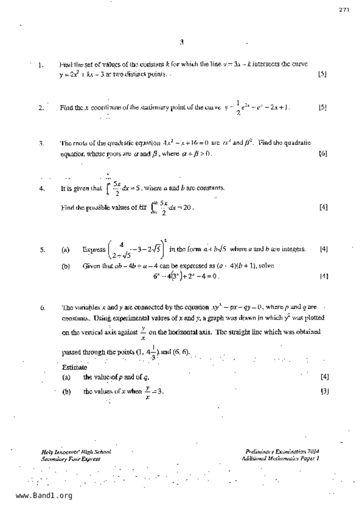 S5A Math試卷