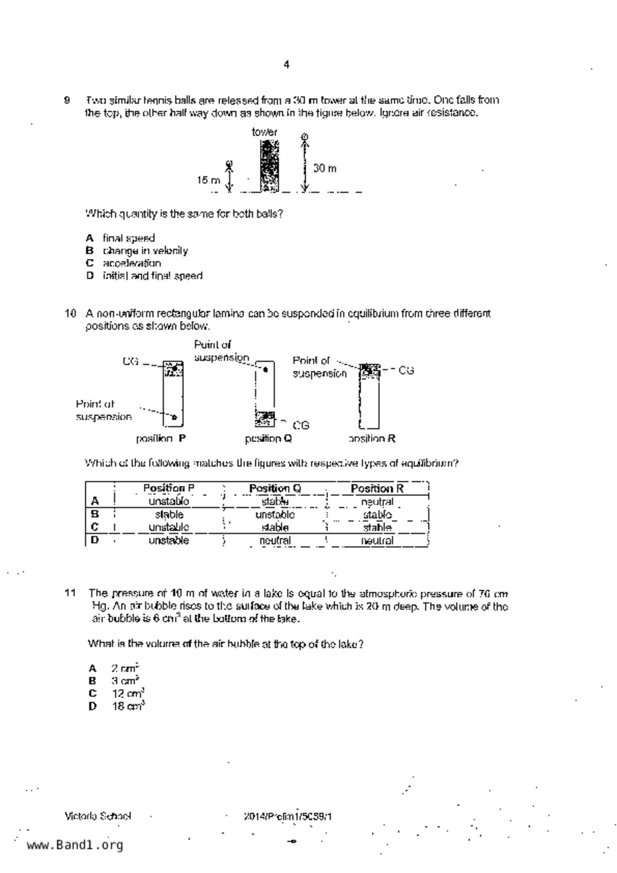 S5Pure Physics試卷