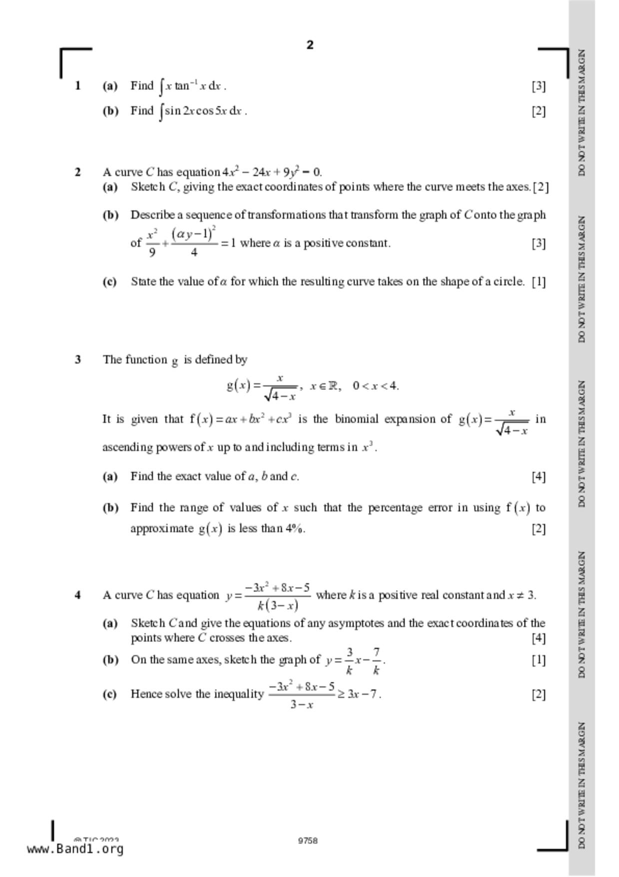 JC2Maths試卷