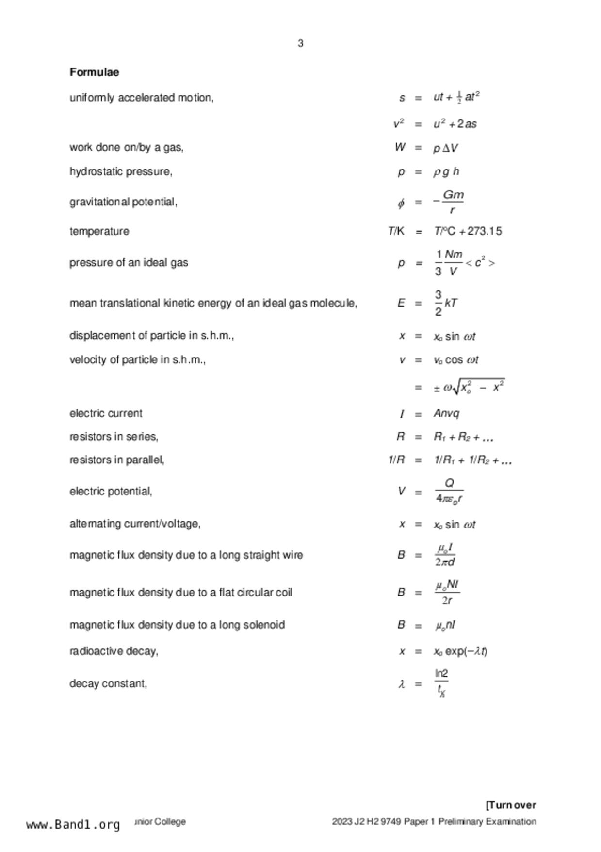 JC2Physics試卷