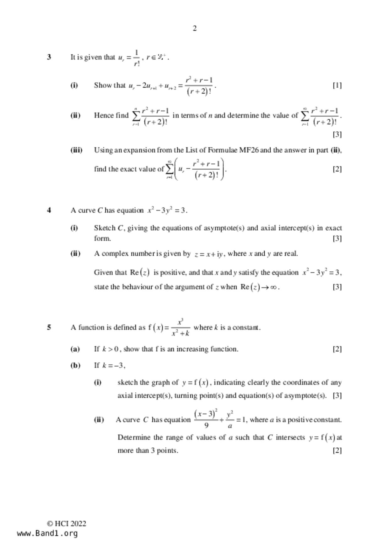 JC2Maths試卷