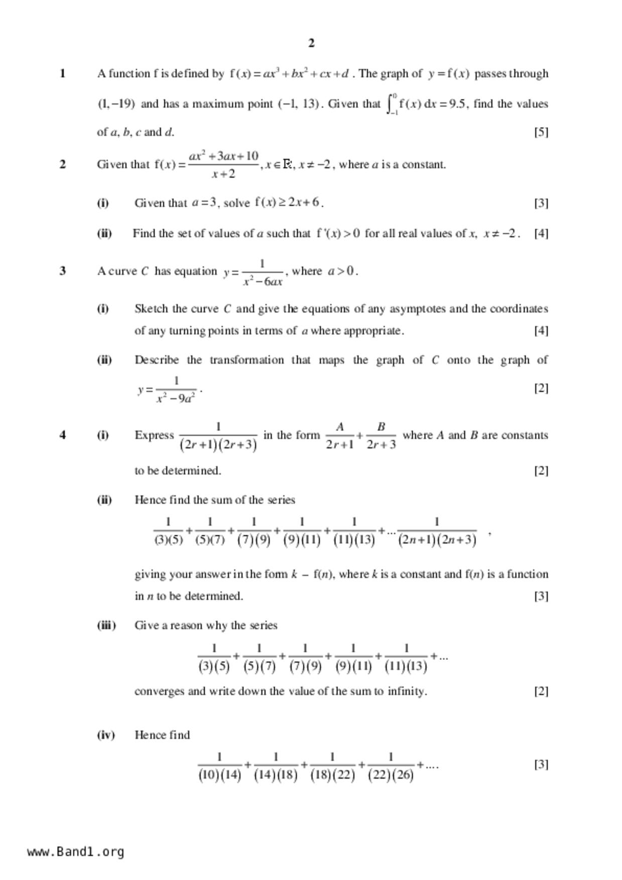 JC2Maths試卷